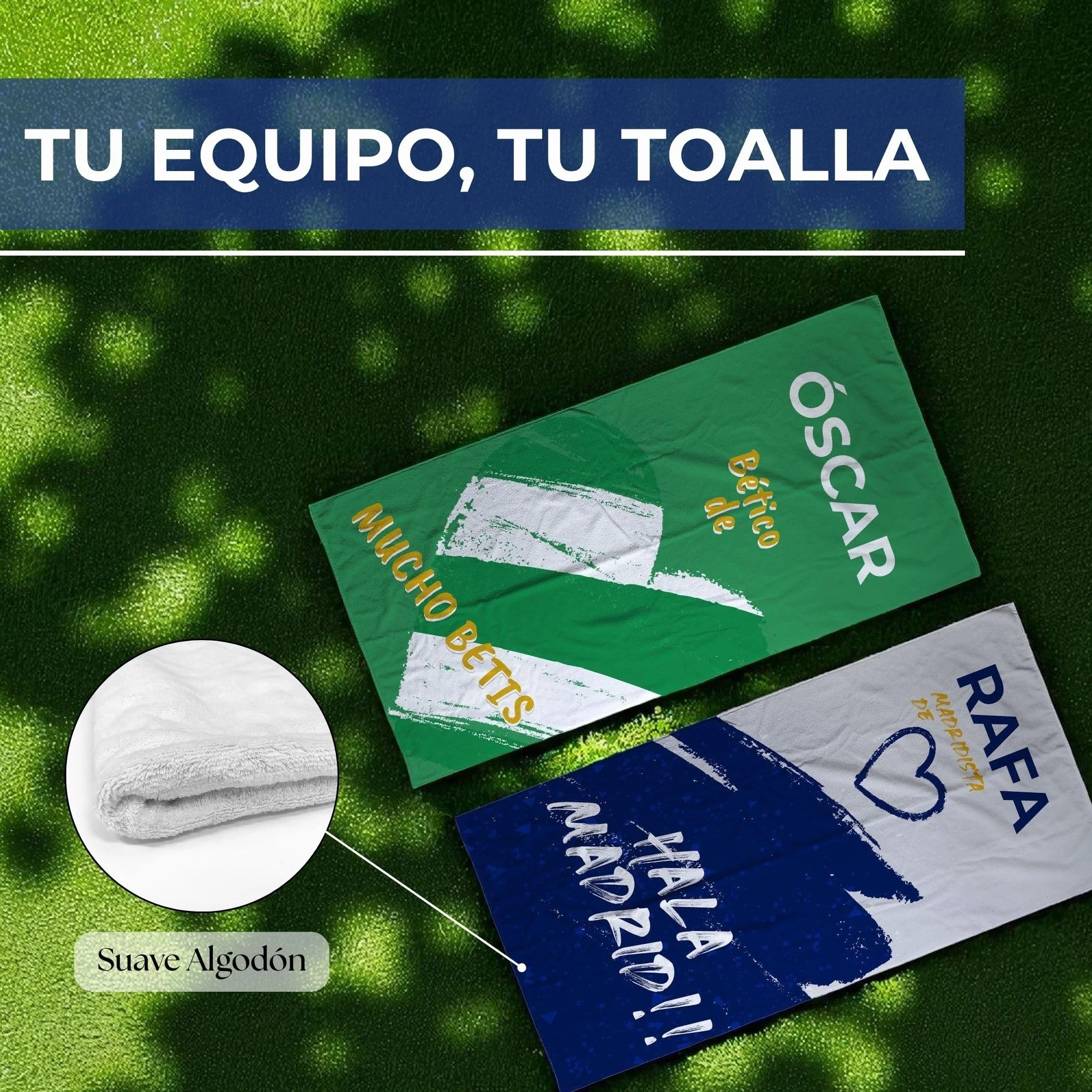LolaPix Toalla Barcelona Personalizada Futbol Playa Regalo Nombre