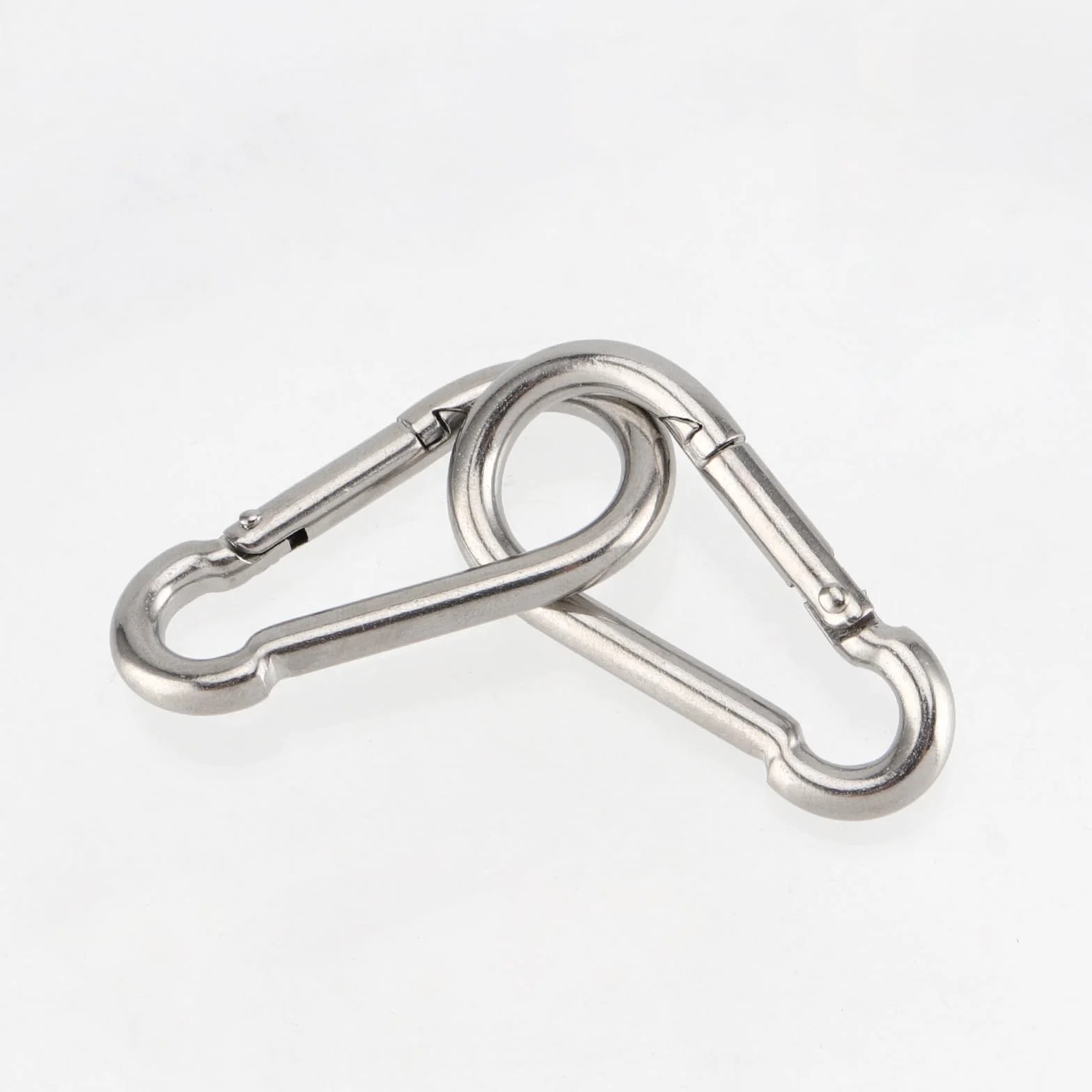 Mosquetones de Acero Inoxidable 5 mm x 50 mm, Cierre a Presión para Cuerdas de Carga