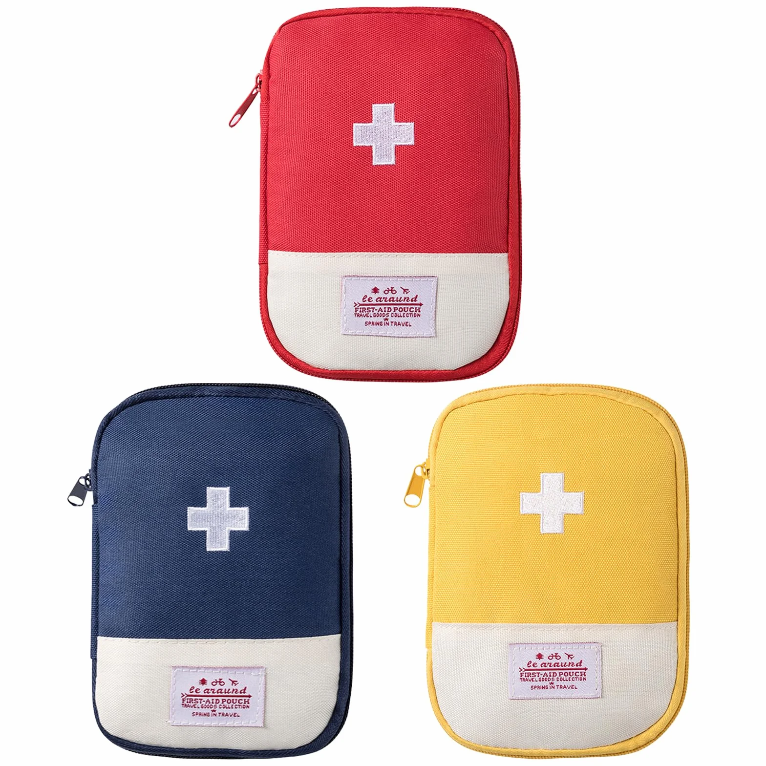 Botiquín de Primeros Auxilios 3 Pcs, Bolsa de Medicina de Viaje, Mini Kit de Supervivencia Médico