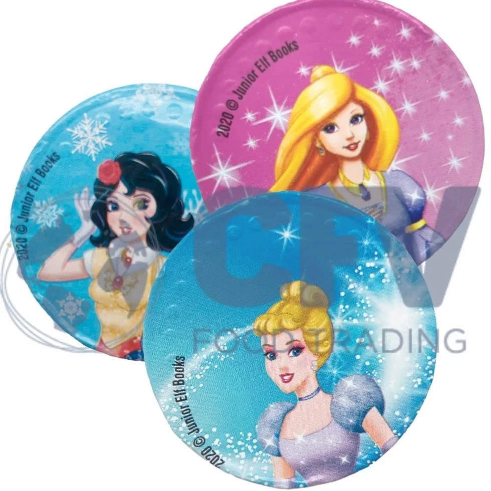 Monedas De Chocolate Con Leche Princesas 1 Kg 190 Piezas 40 Mm