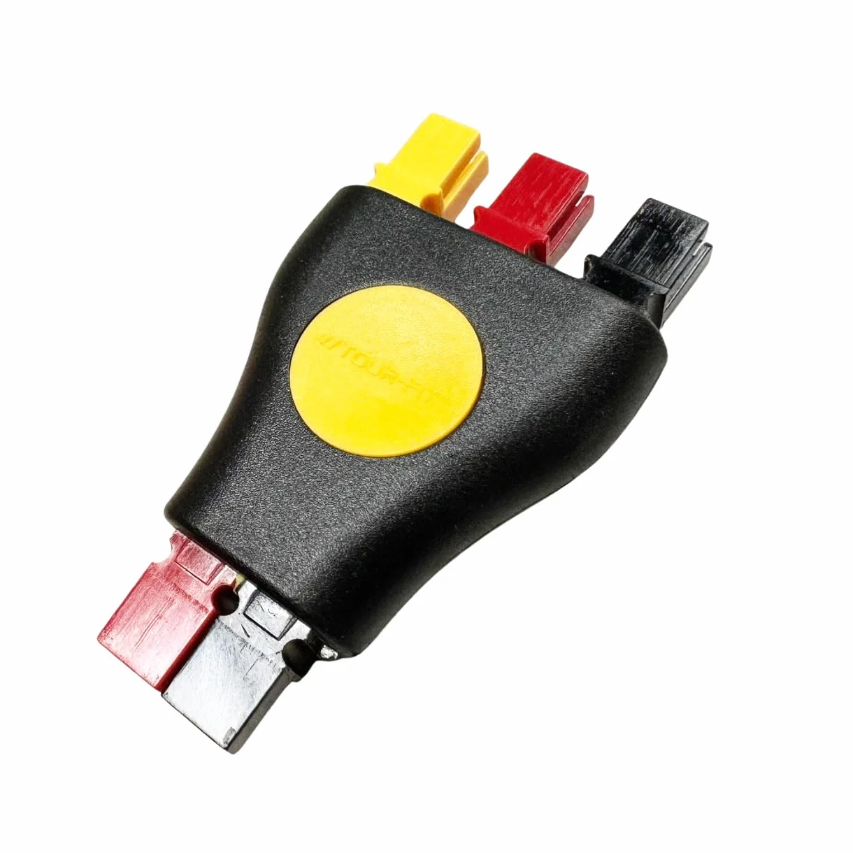 Adaptador de 3 vías Plug 'n' Play PowaKaddy FW3 FW5 FW7 rojo/amarillo/negro cable conector batería golf Anderson Plug