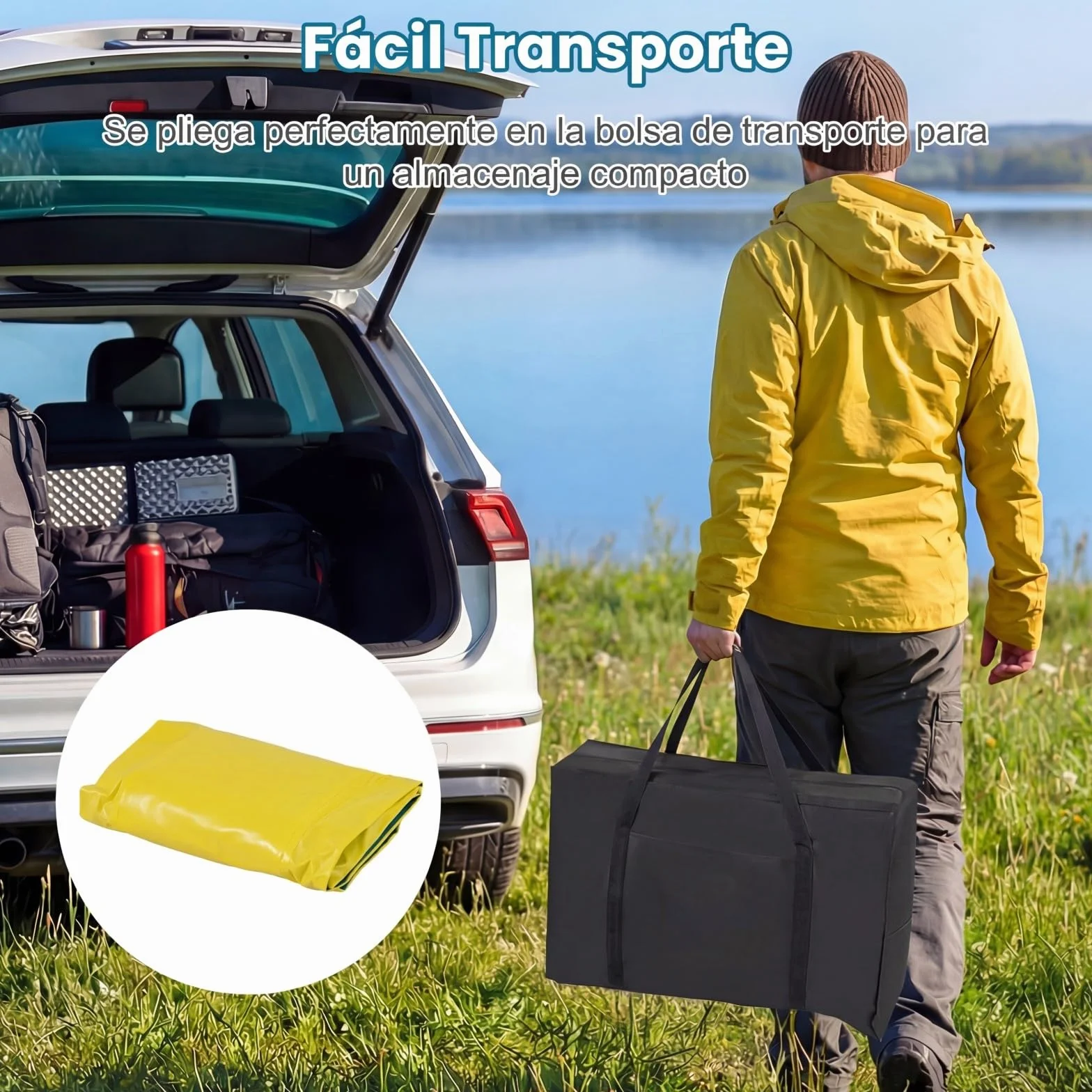 COSTWAY Kayak Hinchable 2 Plazas 381 cm Portátil 230 kg