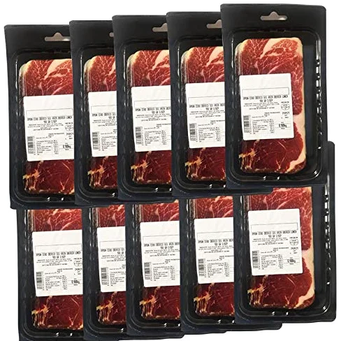 Jamón ibérico en lonchas 1 kilo 10 sobres de 100 gr envasado al vacío