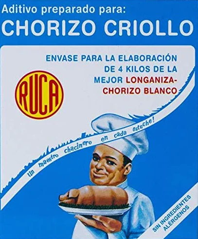 Chorizo Criollo Mezcla para elaboración de chorizo blanco RUCA 160 Gr