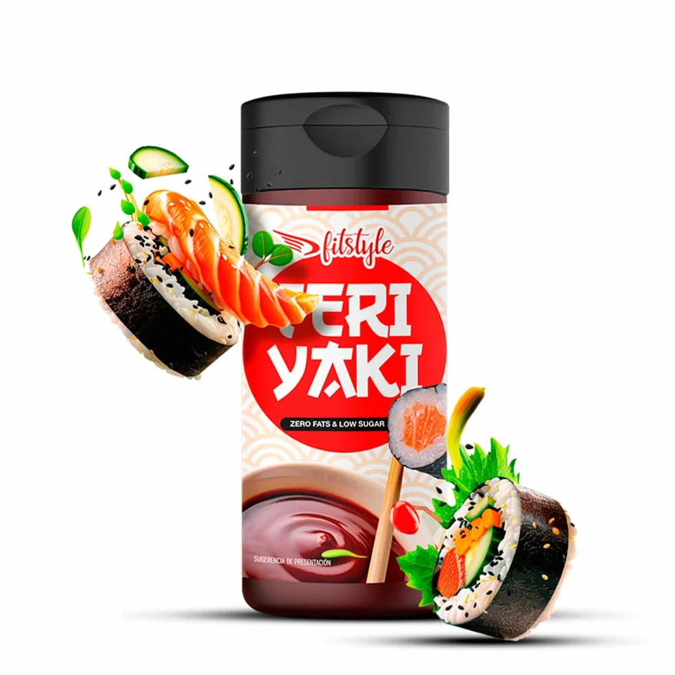 Salsa Teriyaki 0% FITstyle 280ml | Sin azúcar y sin grasas | Textura espesa y sabor intenso | Apto para dietas