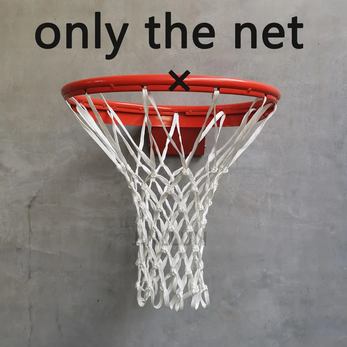 Red de baloncesto resistente para exteriores, 12 bucles, estándar de competición