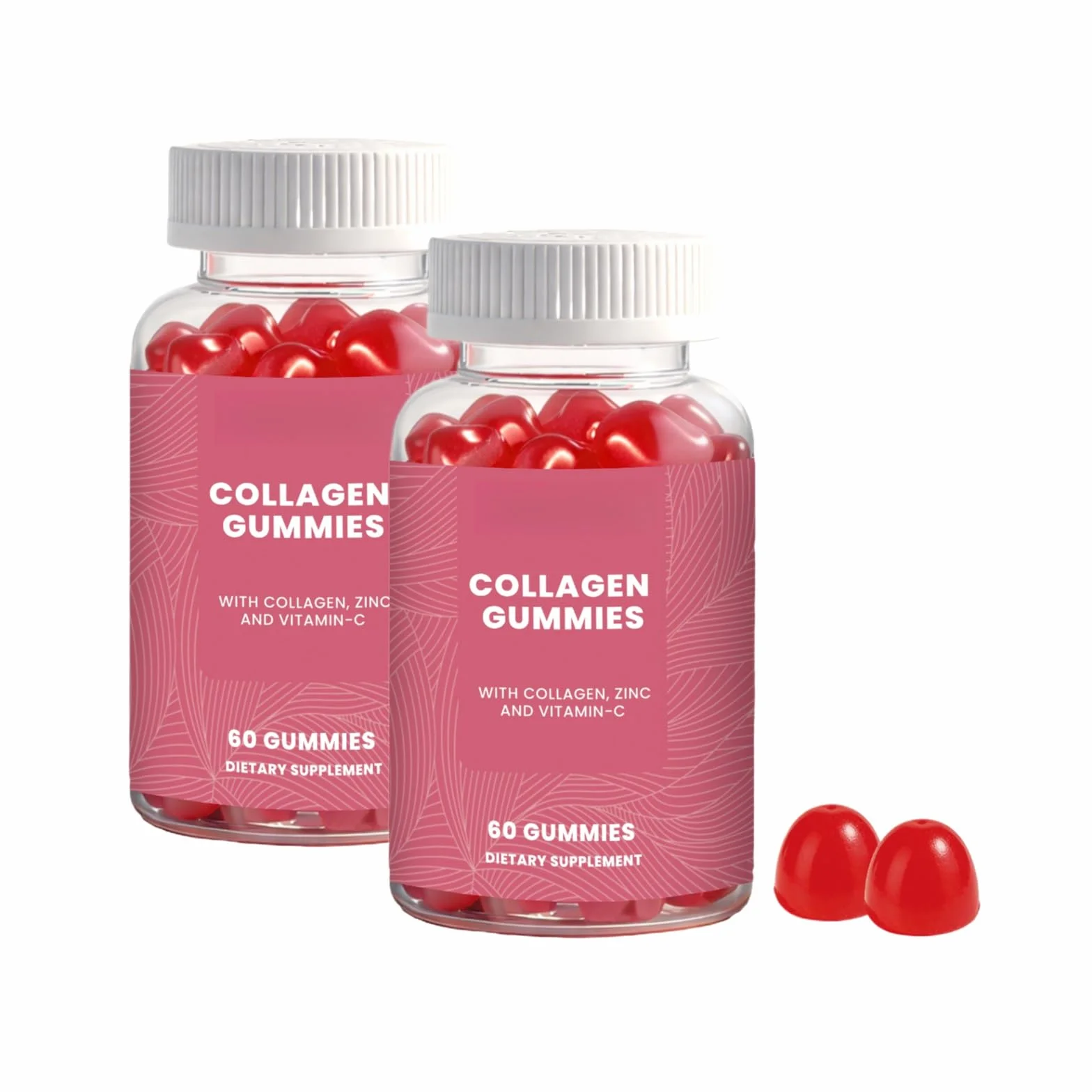 Gomitas De Colágeno Con Vitamina E: Elasticidad La Piel Y Apoyo Antioxidante, Suplemento Masticable Nutrición Diaria, Sabrosos Sabores Frutas(2PCS)