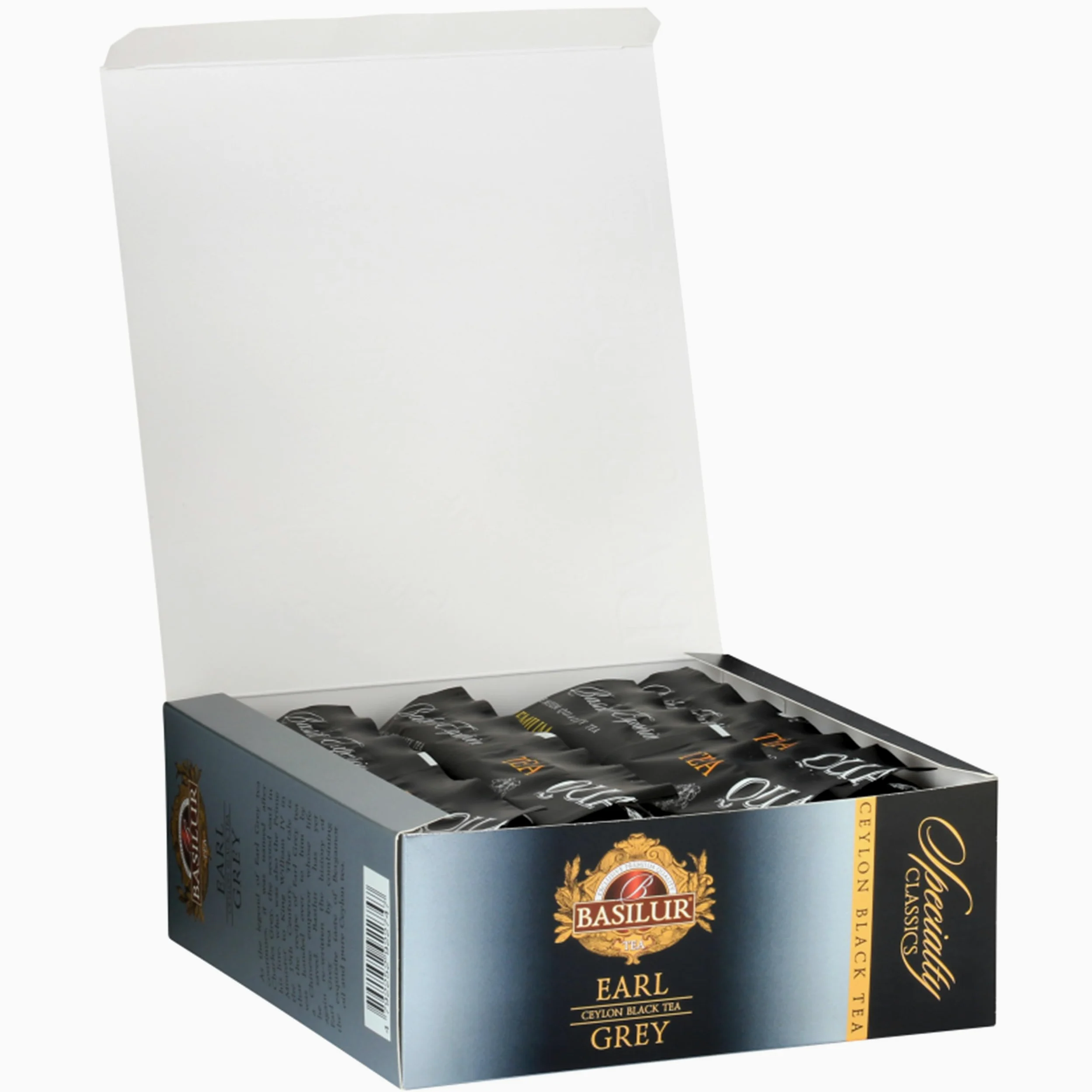 sarcia.eu BASILUR Earl Grey- Té Negro de Ceilán con Aceite de bergamota en bolsitas, 100x2g, 3 Paquetes