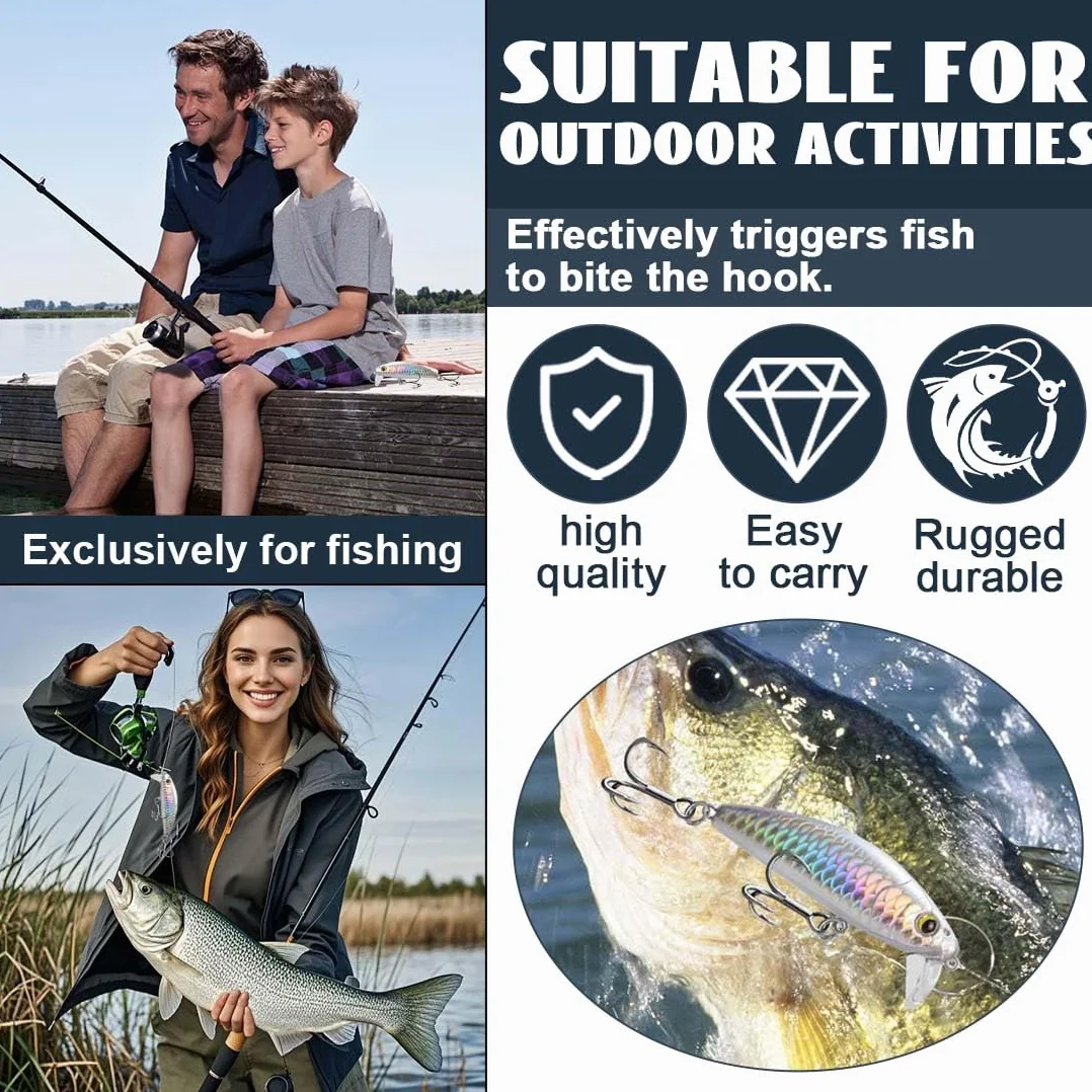 Señuelos De Pesca Que Se Hunden 7.5G Plantillas De Cebos Giratorios Duros De Metal Para Perca Trucha Lucio Lubina Salmón