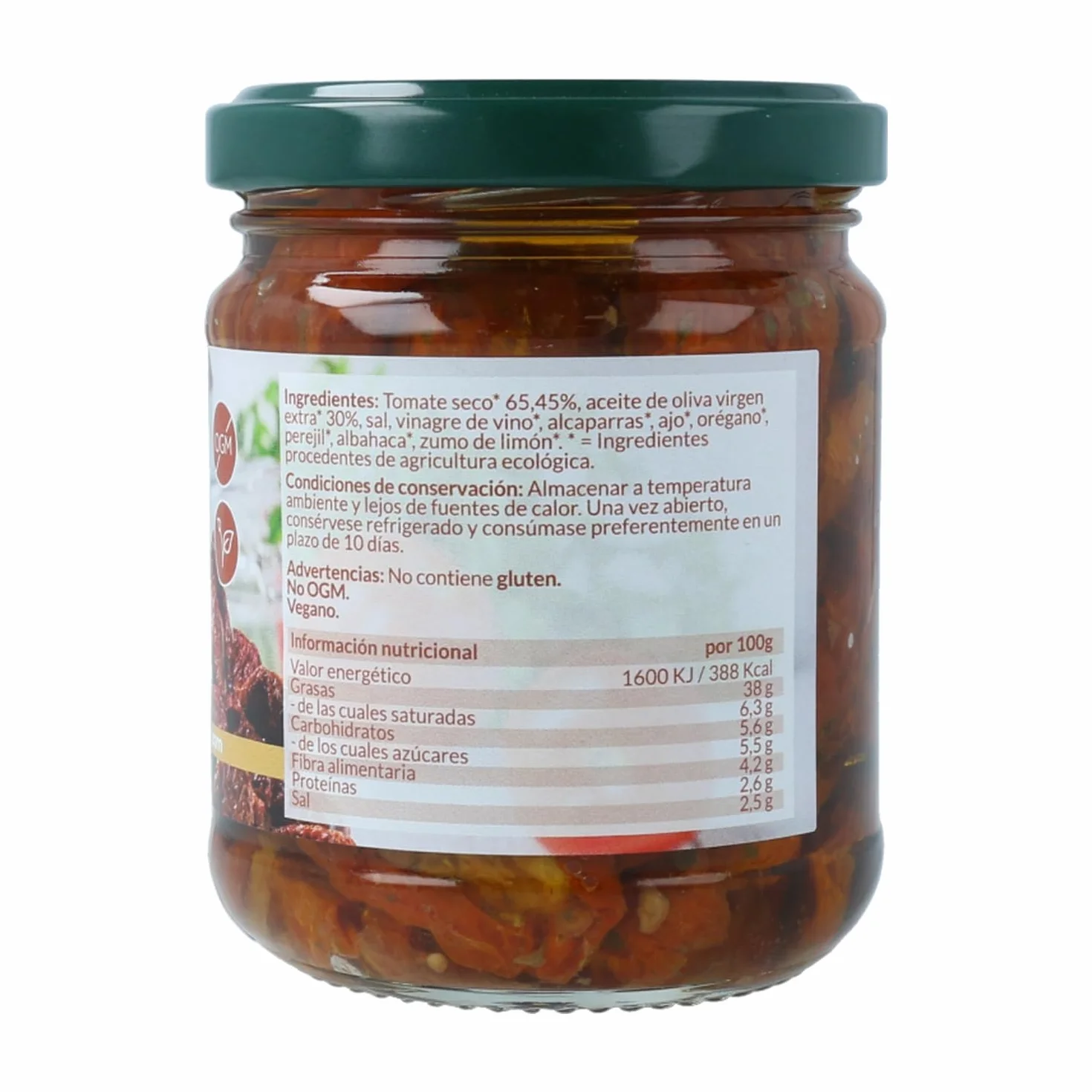 Tomate seco Bio | 190 g | Naturitas Essentials | En AOVE | Origen Italia conservado en aceite | Conservas