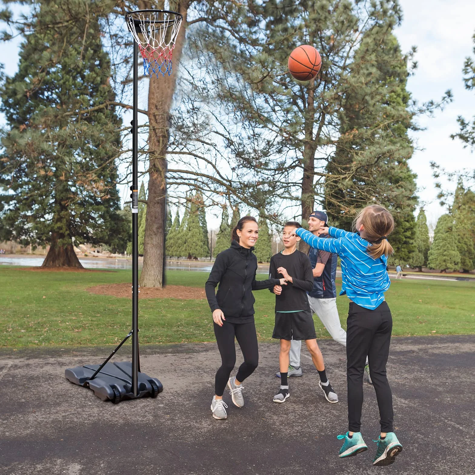 HIONRE 10 ft Profesional Ajustable Poste Netball Aro y Stands al Aire Libre