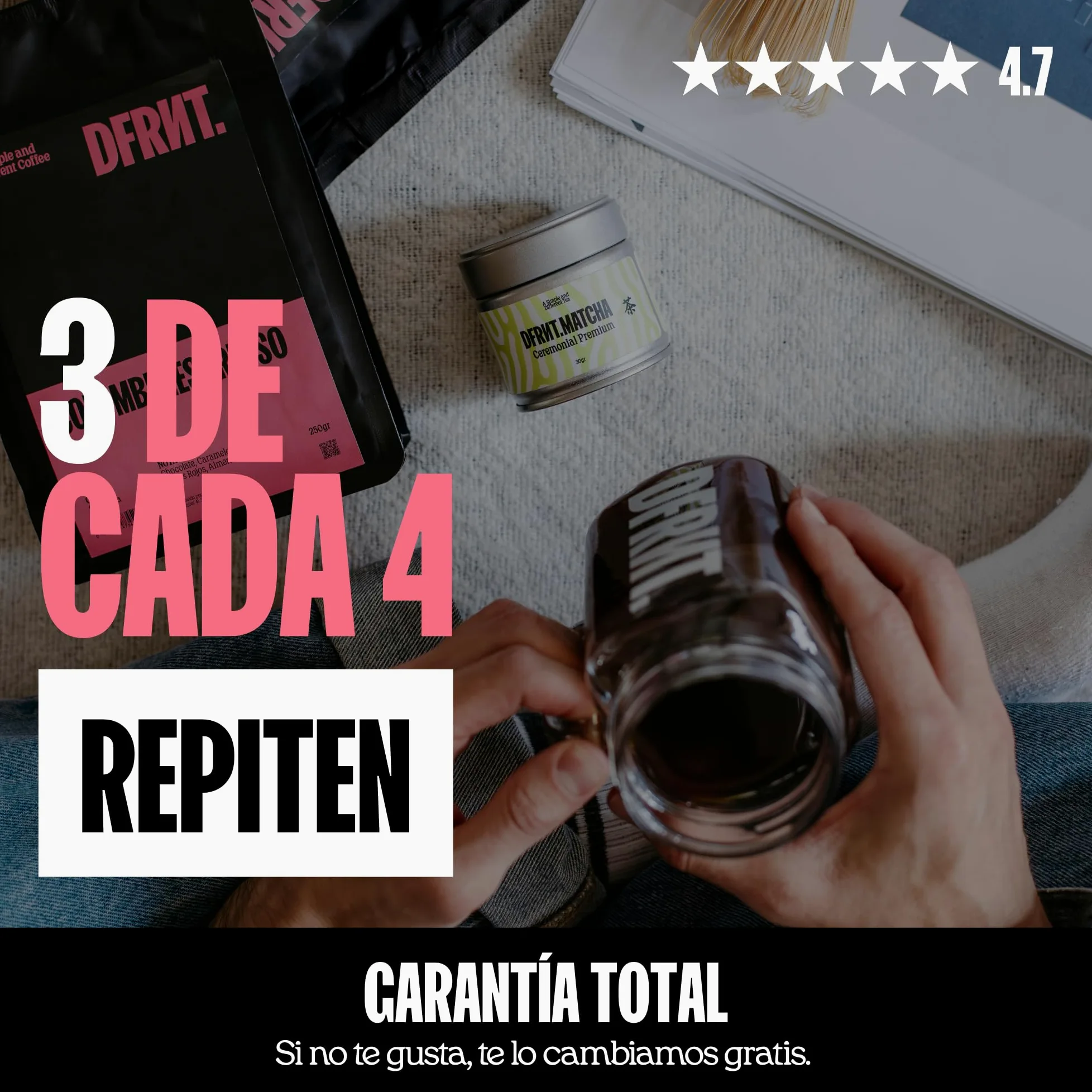 DFRNT. Colombia Espresso 1 kg – Café de Especialidad en Grano (88 Puntos SCA) – Specialty Coffee Beans 100% Arábica – Notas Chocolate y Caramelo – Ideal para Espresso – Tueste Reciente en España
