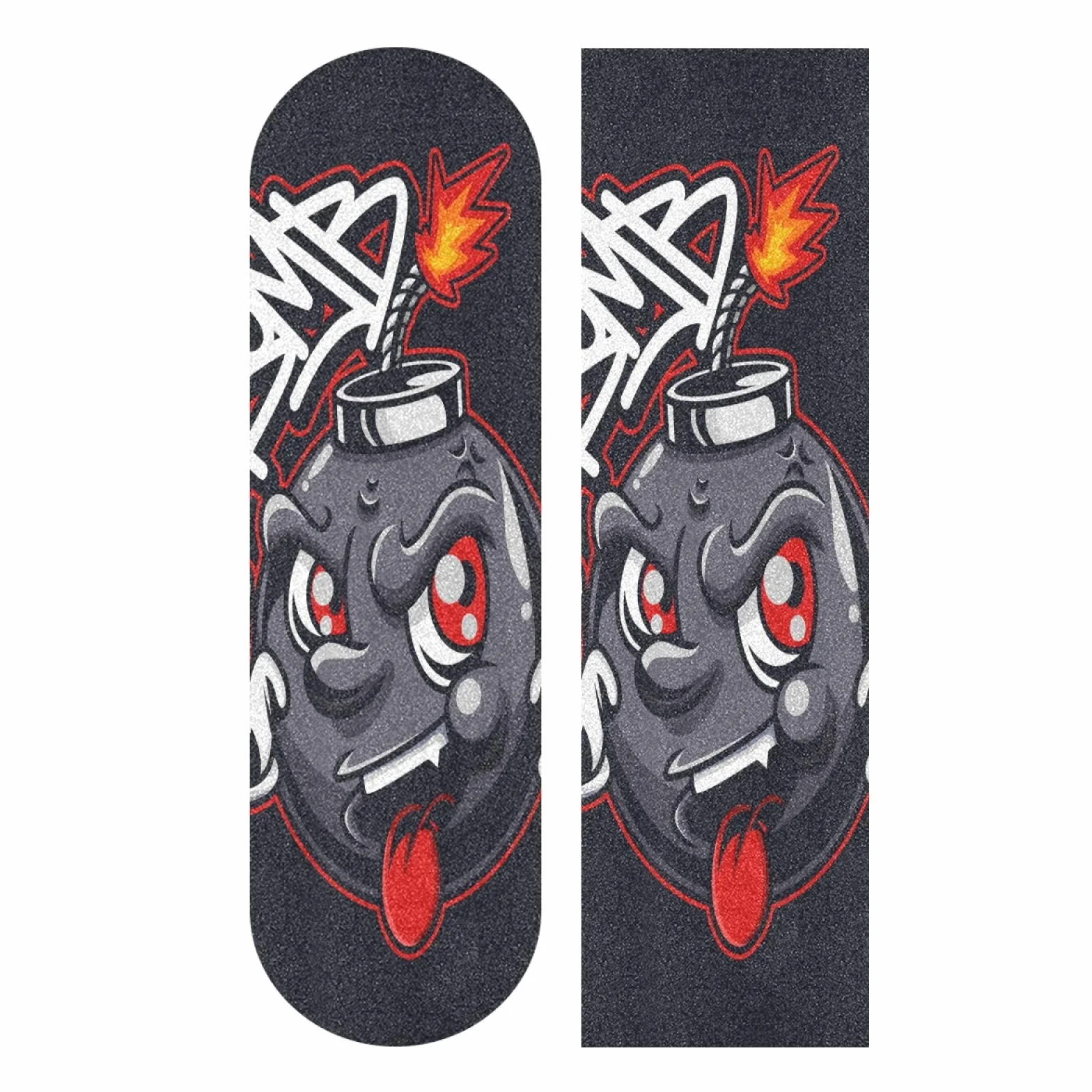 Linda Bomba Fantasma De Azúcar Papel de Lija Antideslizante Hoja Cinta de Agarre Lijas para Patineta Scooter (84 x 23 cm)