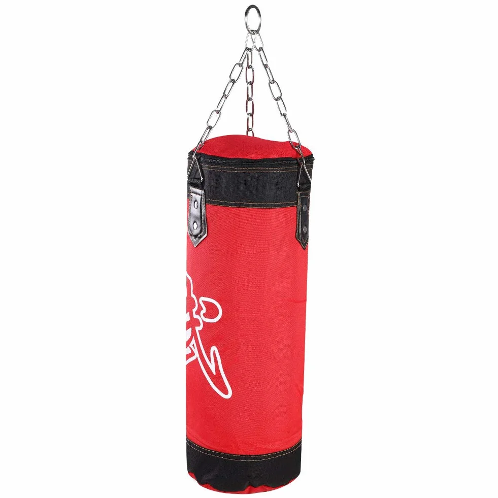 Saco de Vacío para Entrenamiento de Boxeo, Tela Oxford, Cremallera, 60 cm, Rojo