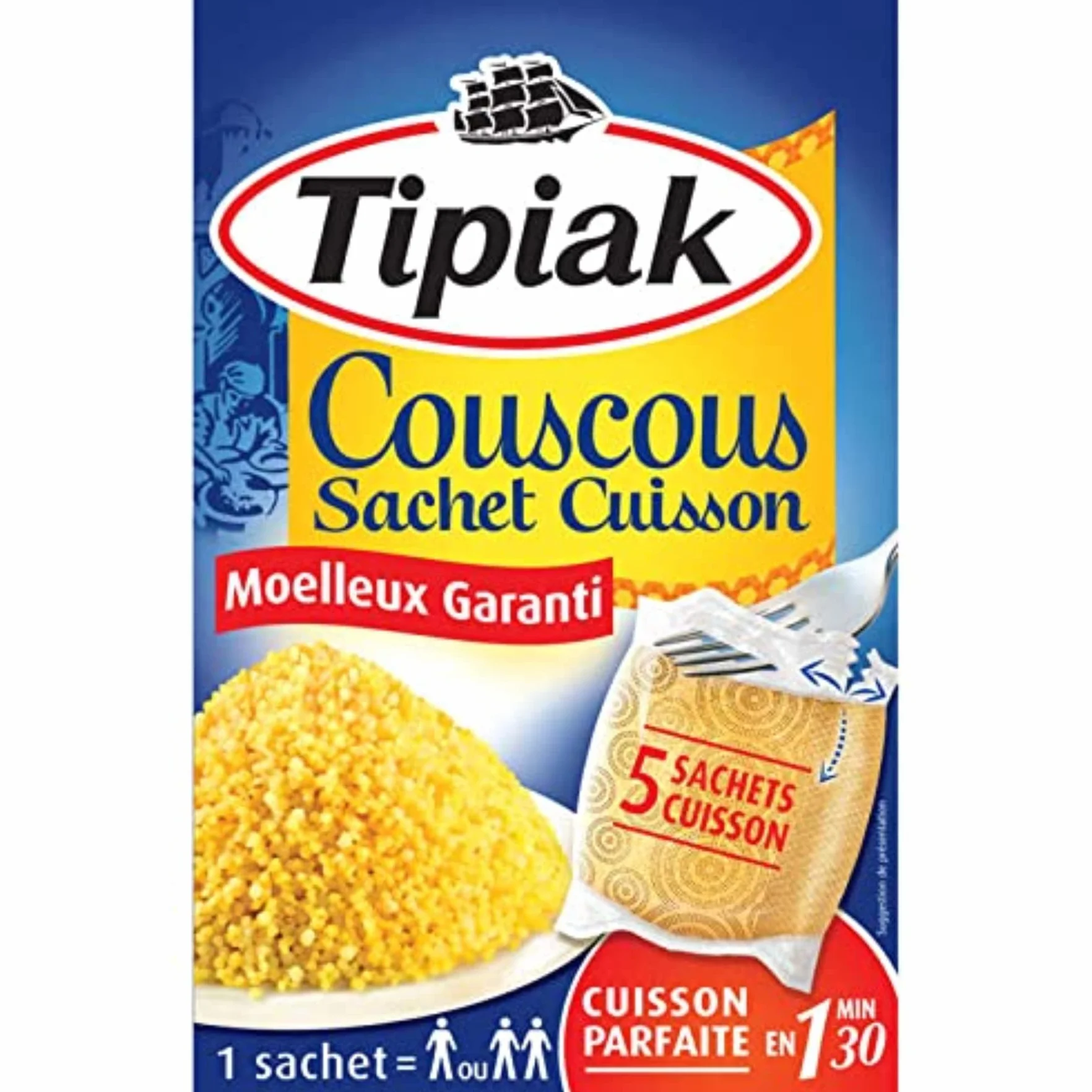 Tipiak Cuscús - Bolsa para hornear (1,30 m, 5 bolsas de 100 g)