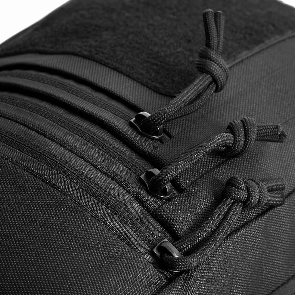 M-Tac EDC Funda para Pistola Negra con Bolsillo Oculto 5 Compartimentos Ajuste Universal