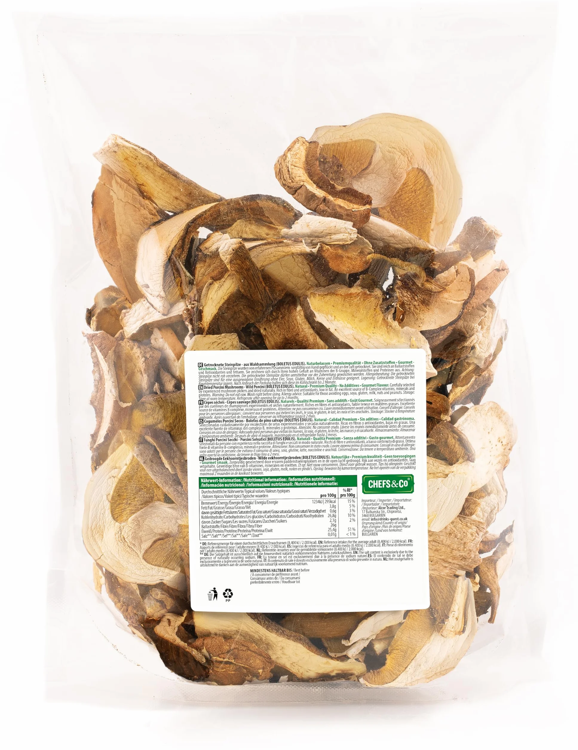 CHEFS & CO Boletus Edulis deshidratados Categoria Premium 200 g