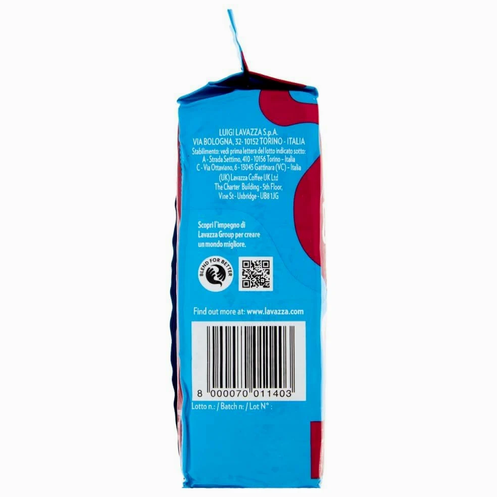 Lavazza Caffè Macinato Descafeinado Dek Intenso - 10 paquetes de 250 gramos [2,5 Kg]