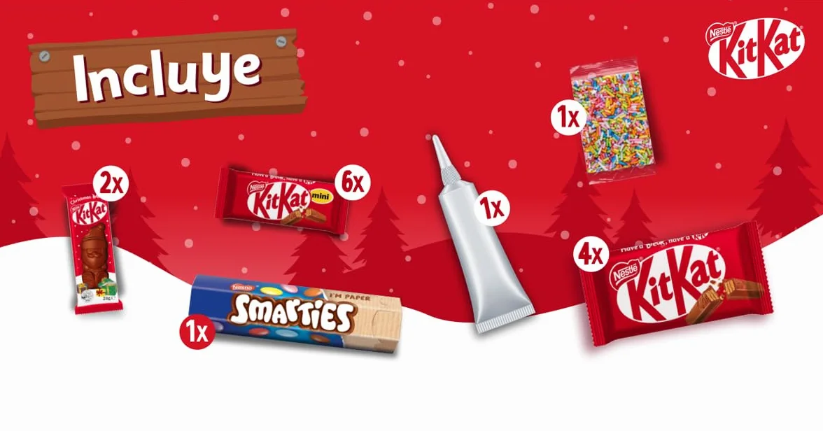NESTLÉ KITKAT casa de chocolate con leche NAVIDAD paquete 461g