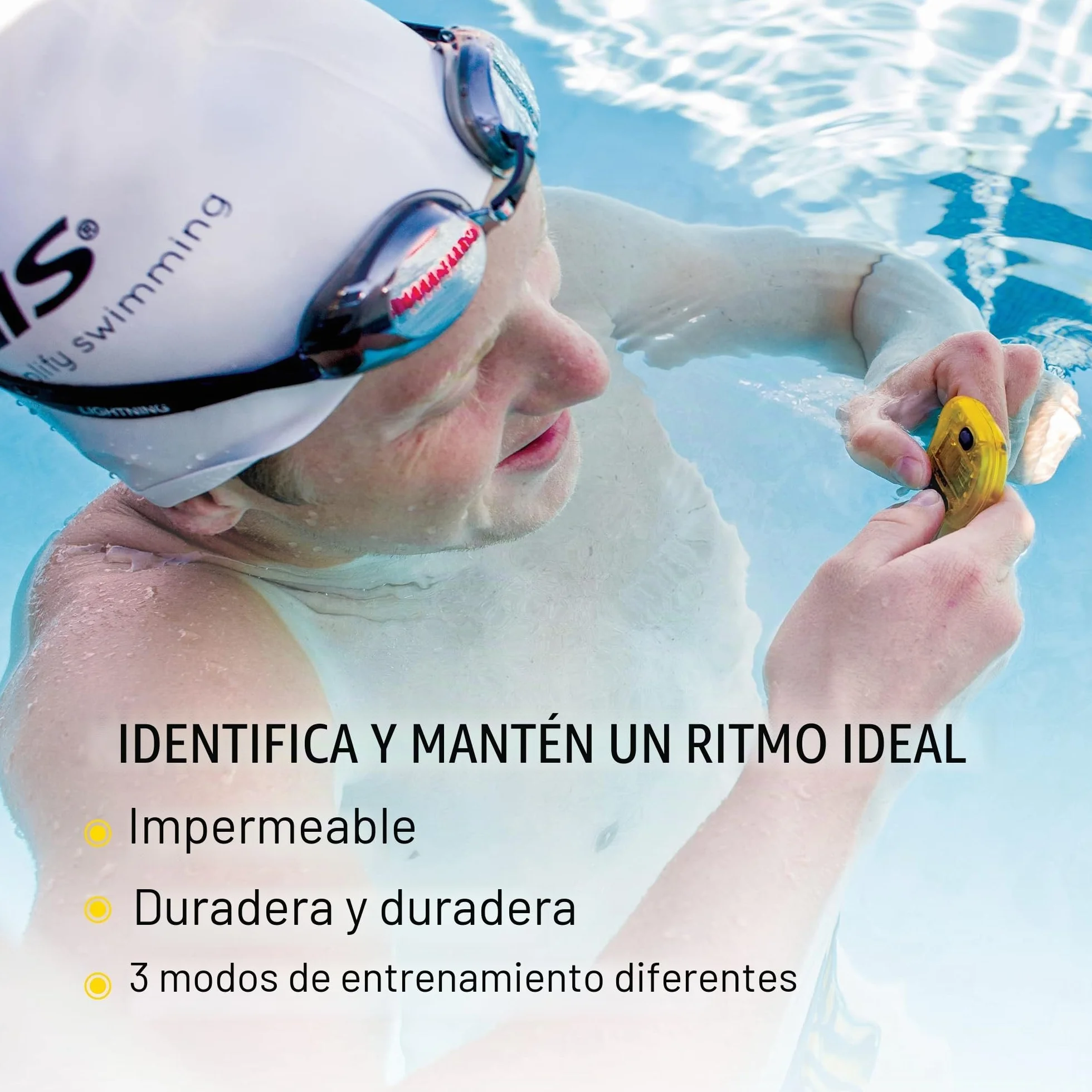 Finis Erweiterte Akustische Metronom Tempo Trainer Pro Cronómetro de natación, Amarillo, Small