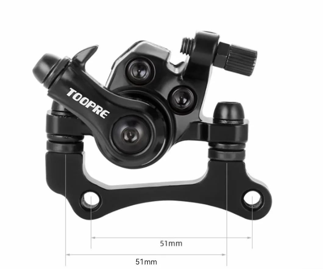 Pinza de freno de disco lateral derecho scooter eléctrico bicicletas 8 10 pulgadas pastillas freno resortes rojo