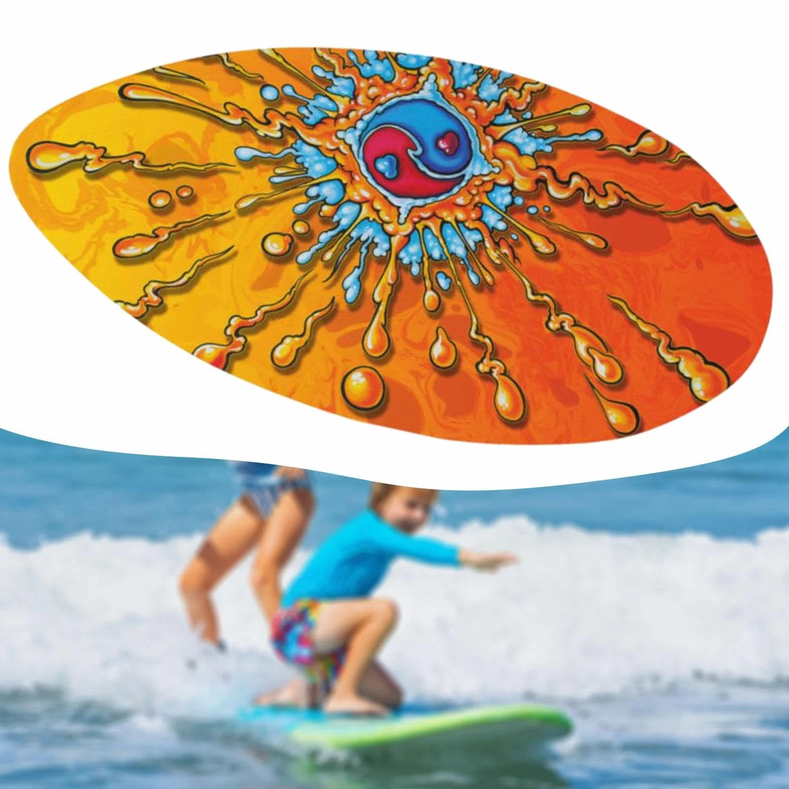 Perfeclan Tabla de Skimboard 30 Pulgadas para Niños Profesional de Madera