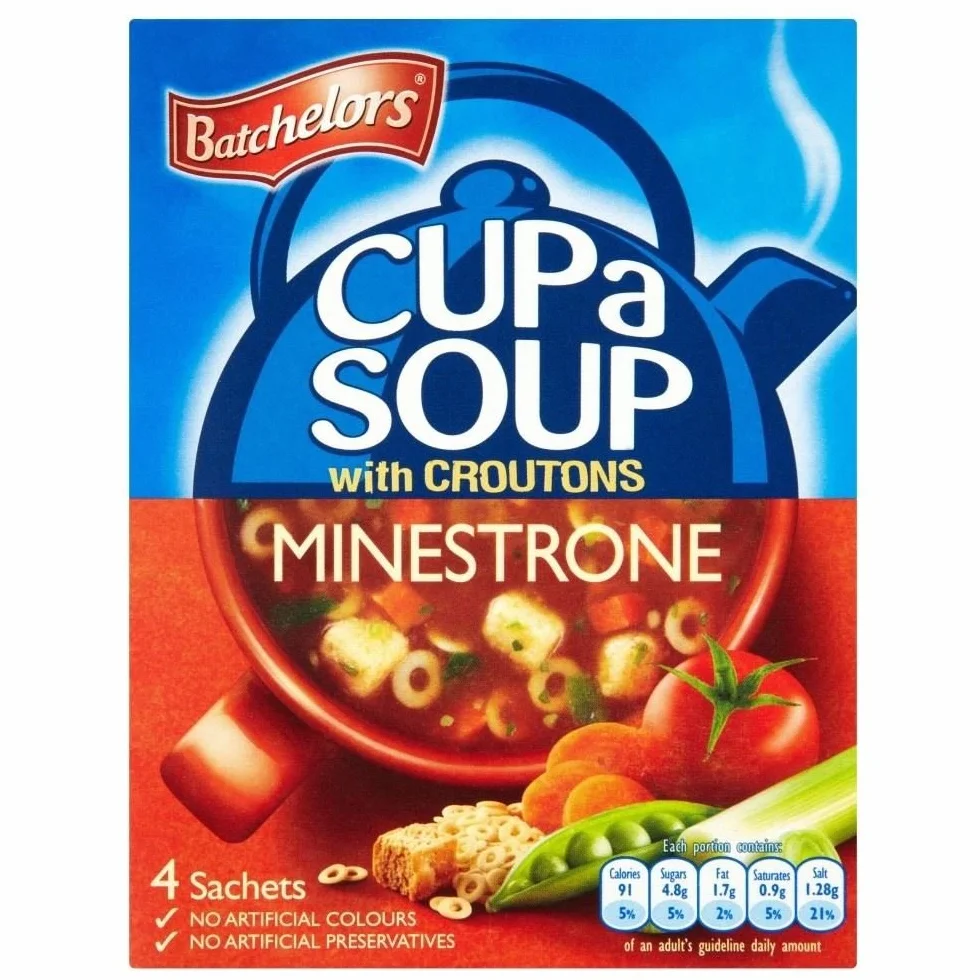 Batchelors Taza De Sopa Minestrone Con Migas De Pan 94g Paquete de 6