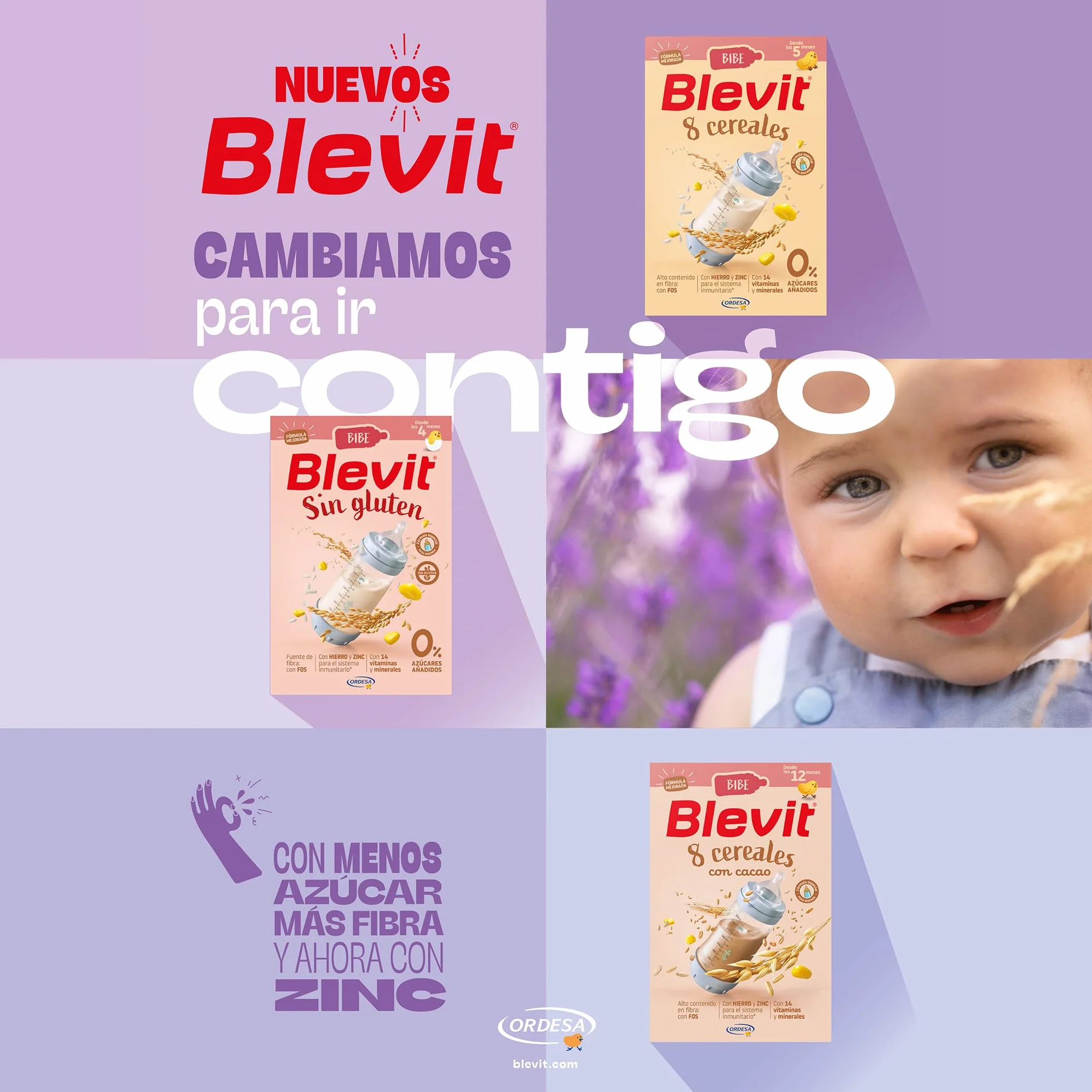 Blevit Bibe Sin gluten | 500g | Papilla para Bebé desde los 4 Meses con 95% de Cereales - 14 Vitaminas y Minerales
