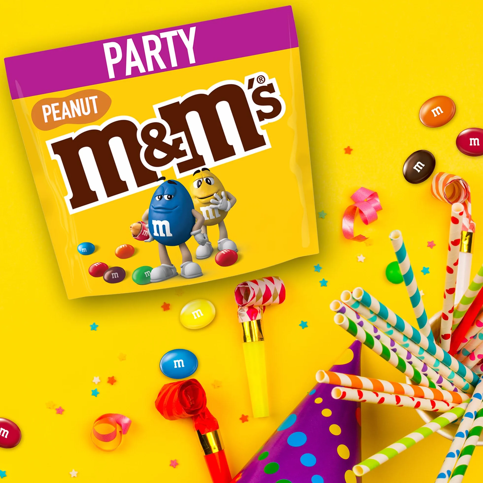 M&M's Peanut, Snack de Bolitas de Cacahuete y Chocolate con Leche, Chocolatina Regalo, ideal para compartir viendo una peli (800g)