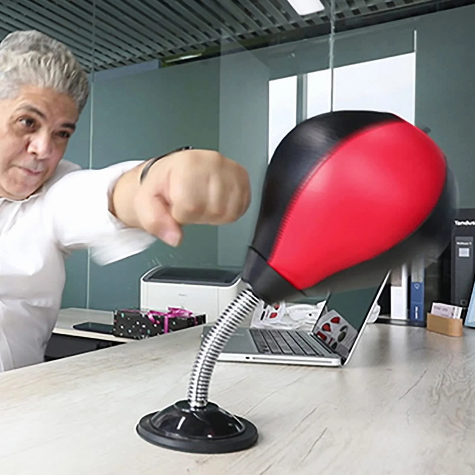Saco De Boxeo De Escritorio Al Aire Libre, Mini Saco De Boxeo De Mesa Inflable For Aliviar El Estrés