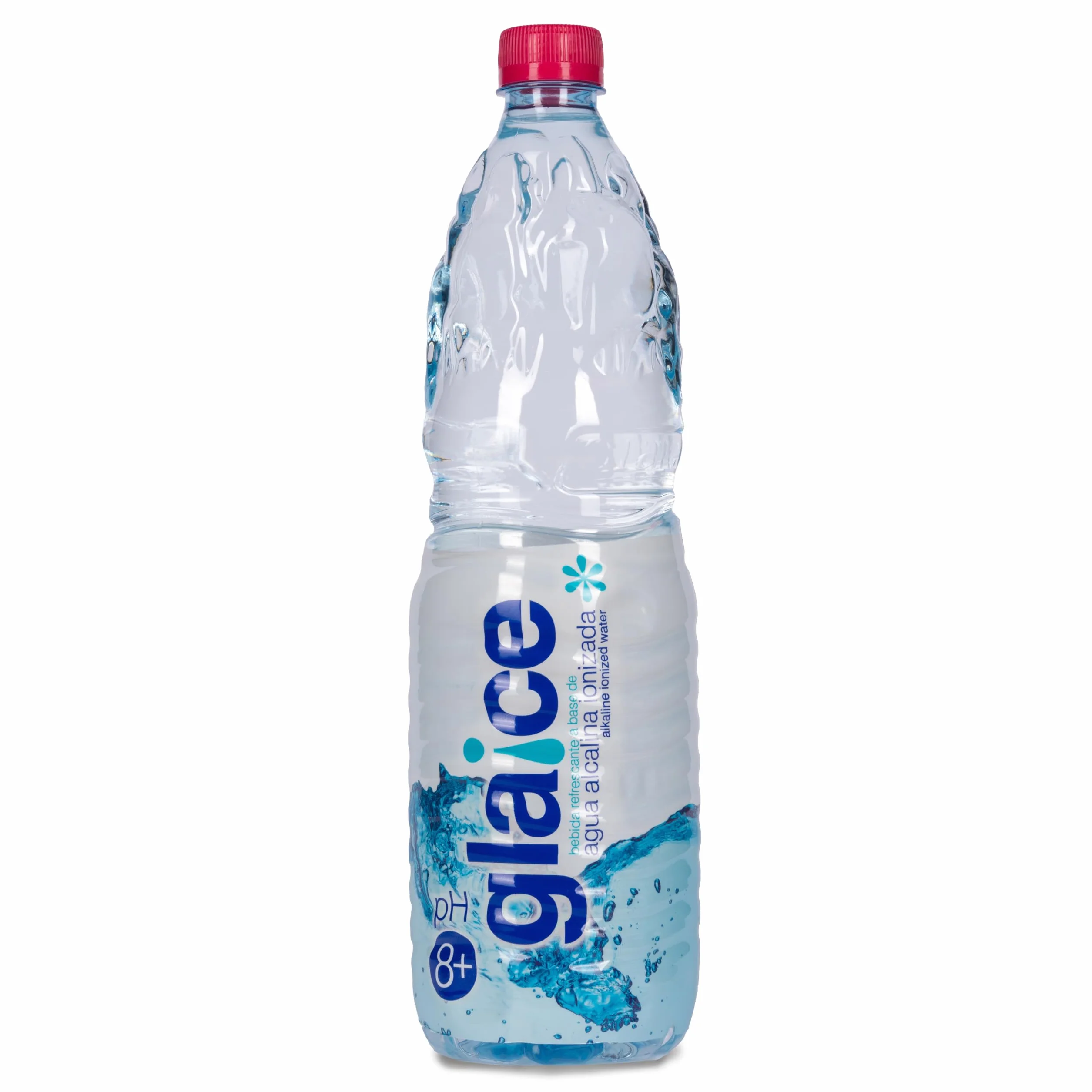 Glaice - Agua Alcalina ionizada, Sabor limpio, Textura aterciopelada, sistema de bio-reacción 100% mineral,1,25 Litros