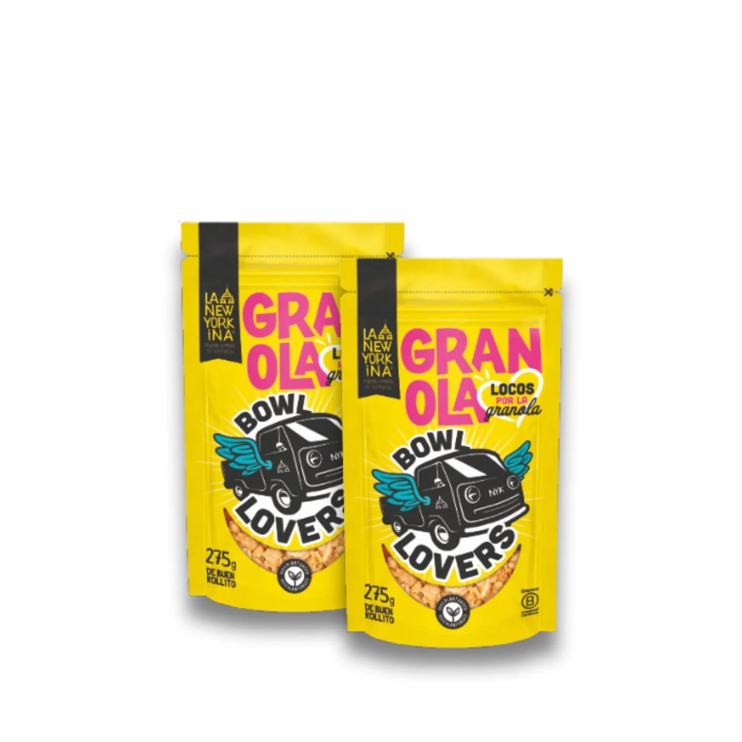 La Newyorkina Granola Bowl Lovers 275g Con Sirope de Agave y Coco Rallado (2 paquetes)