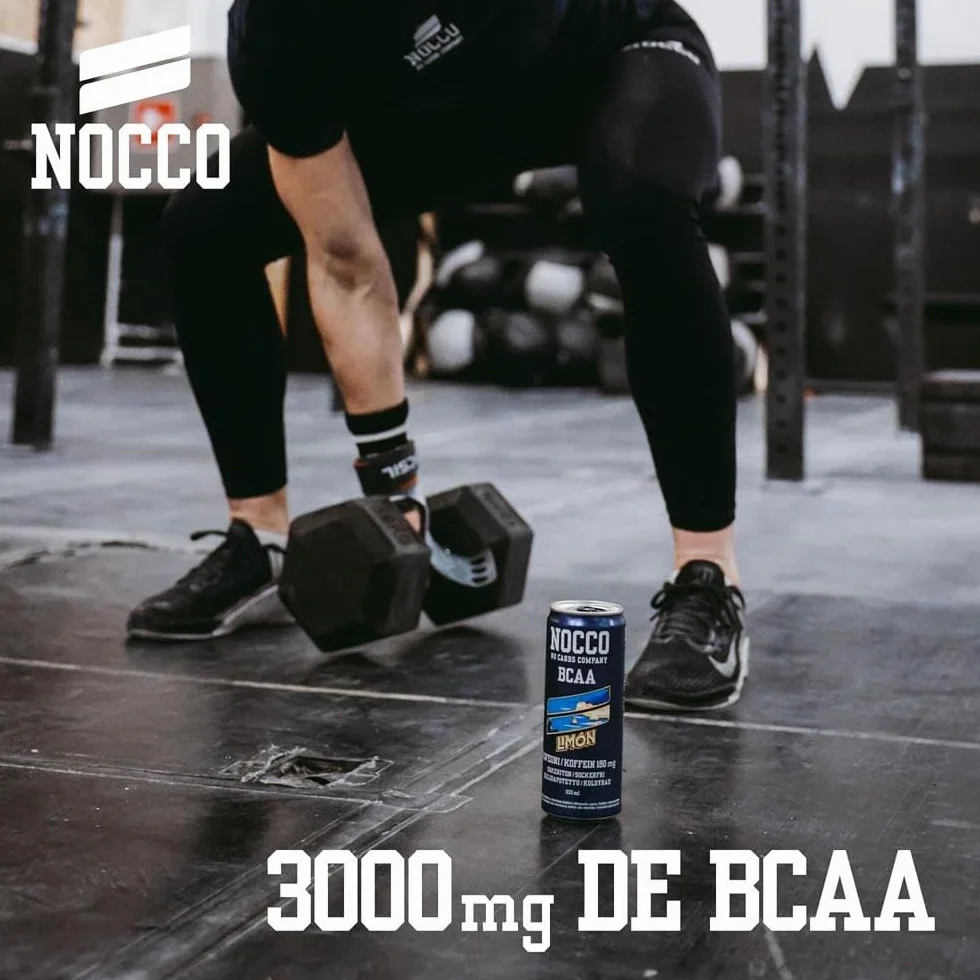 NOCCO BCAA - Bebida Energética con 180mg Cafeína, 3000 mg BCAA, Sin Azúcar, Sin Carbohidratos, Enriquecida con Vitaminas - 24 x 330ml inkl. Pfand (Mix Sabores)