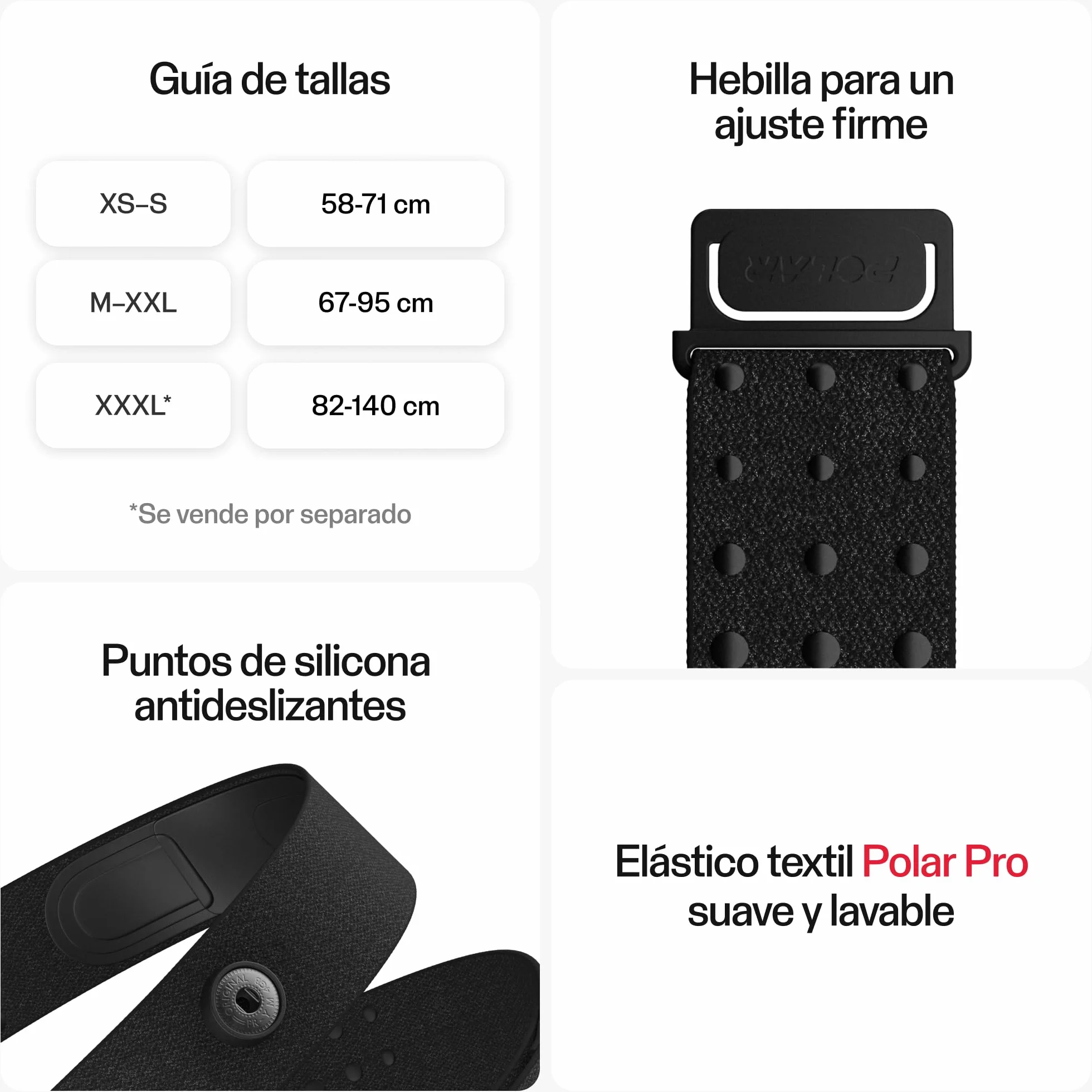 Polar H10 Sensor de FC Ant+ Bluetooth Precisión ECG EKG Resistente al Agua Batería Reemplazable