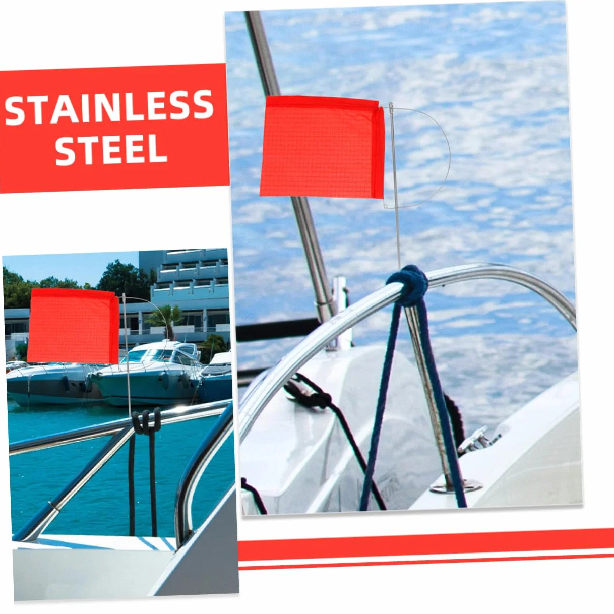 BESPORTBLE Bandera de Dirección del Viento Acero Inoxidable para Barco Yate Decoración Exterior Marina