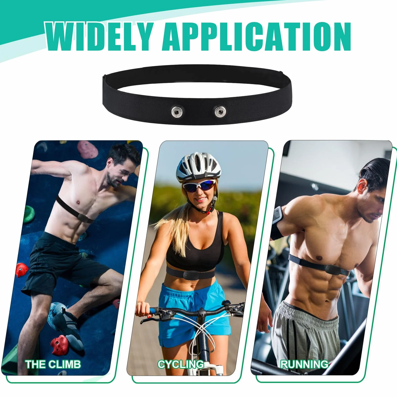 Chest Strap Replacement Elastic 45 mm for Garmin Wahoo Polar H10 H9 H7 Coospo Magene Bryton