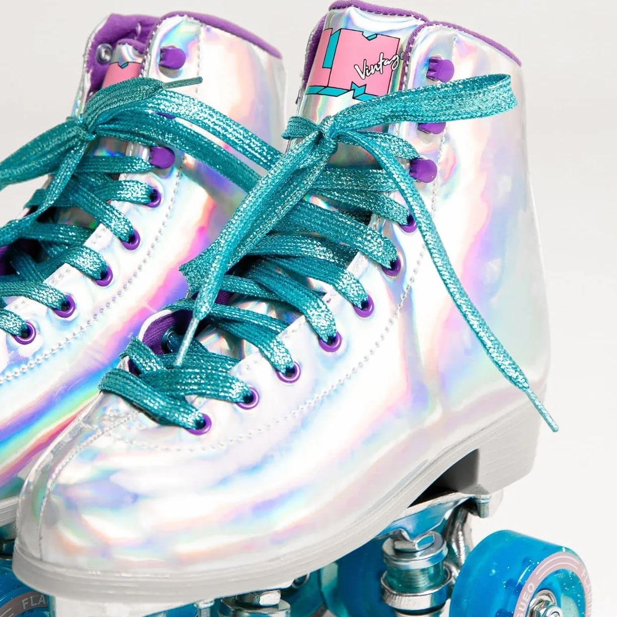 Flamingueo Patines 4 Ruedas Mujer Holográficos 58mm x 32mm Tallas 35-41 EU