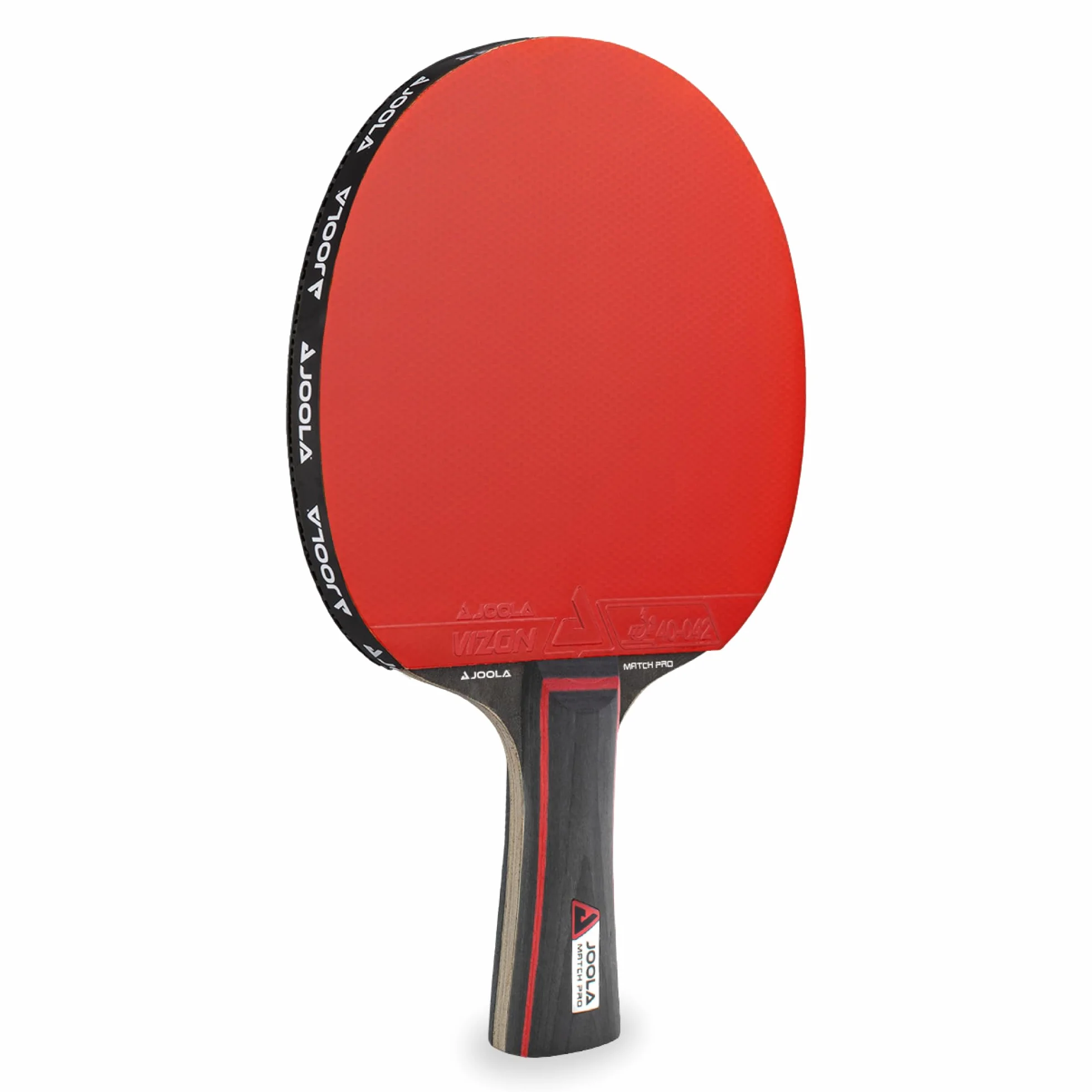 JOOLA Raqueta de Tenis de Mesa Match Pro ITTF 4 Estrellas Negro Rojo 1,8 mm Grosor Esponja