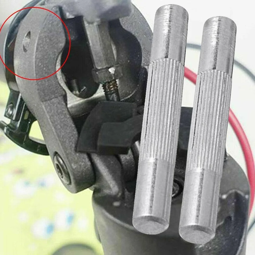 Pasadores de bloqueo reforzados para scooter eléctrico Xiaomi M365/1S/Pro/Pro 2, acero plateado 36 x 5 mm
