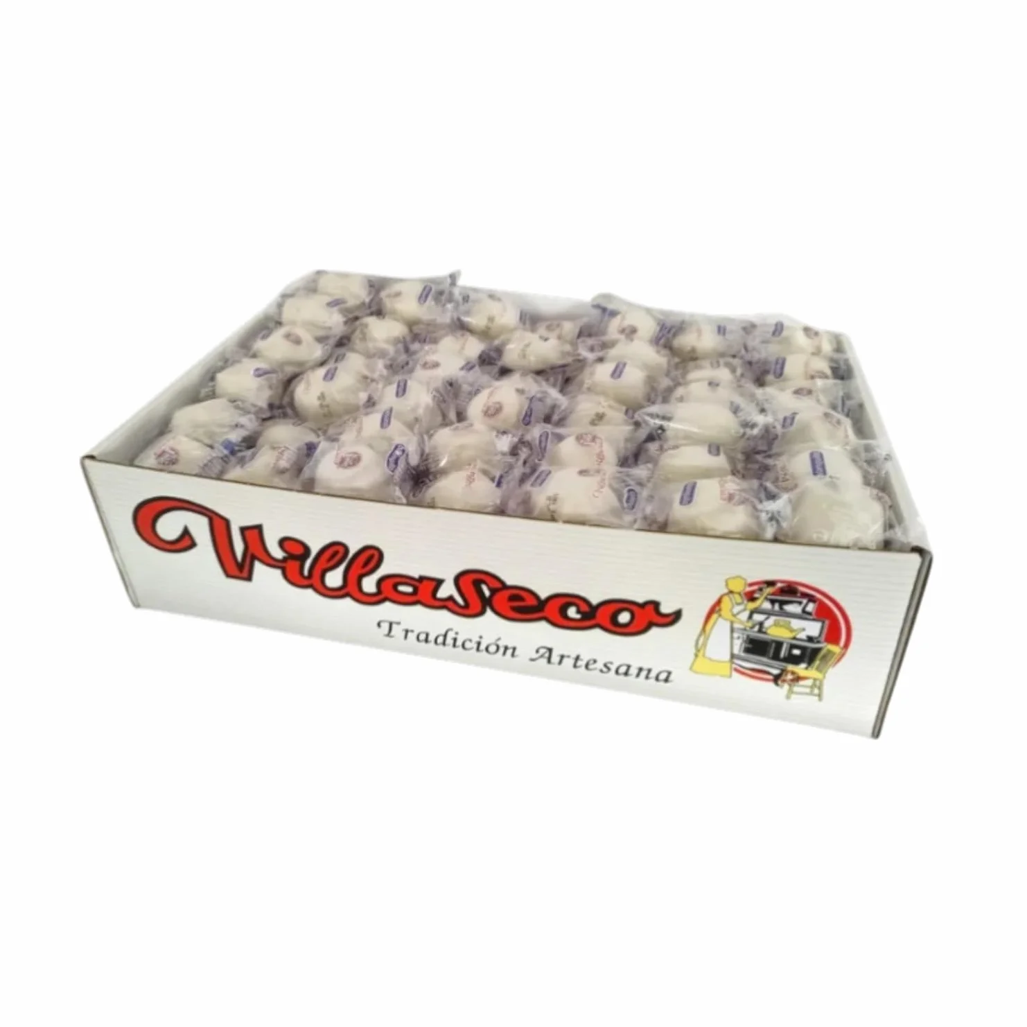 BLANQUITOS – Mantecados Tradicionales con Cobertura Blanca – Elaborados con Manteca de Cerdo Ibérico – Envueltos Individualmente – Caja Ahorro 3 kg
