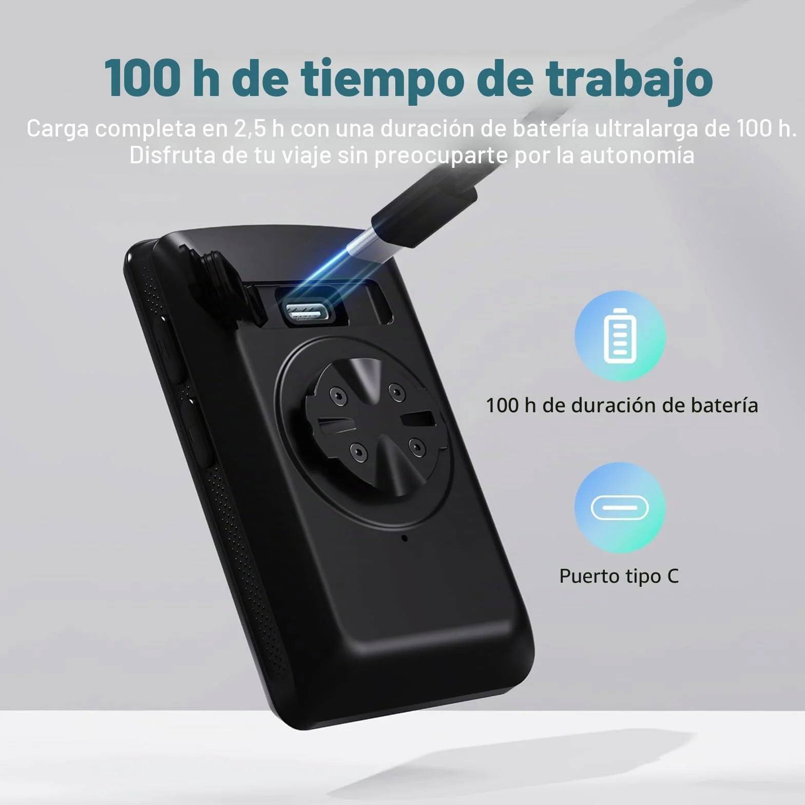 CYCPLUS GPS Ordenador para bicicleta ANT+ Bluetooth 5.0 pantalla LCD 2.8 pulgadas cuentakilómetros 100 horas batería retroiluminación