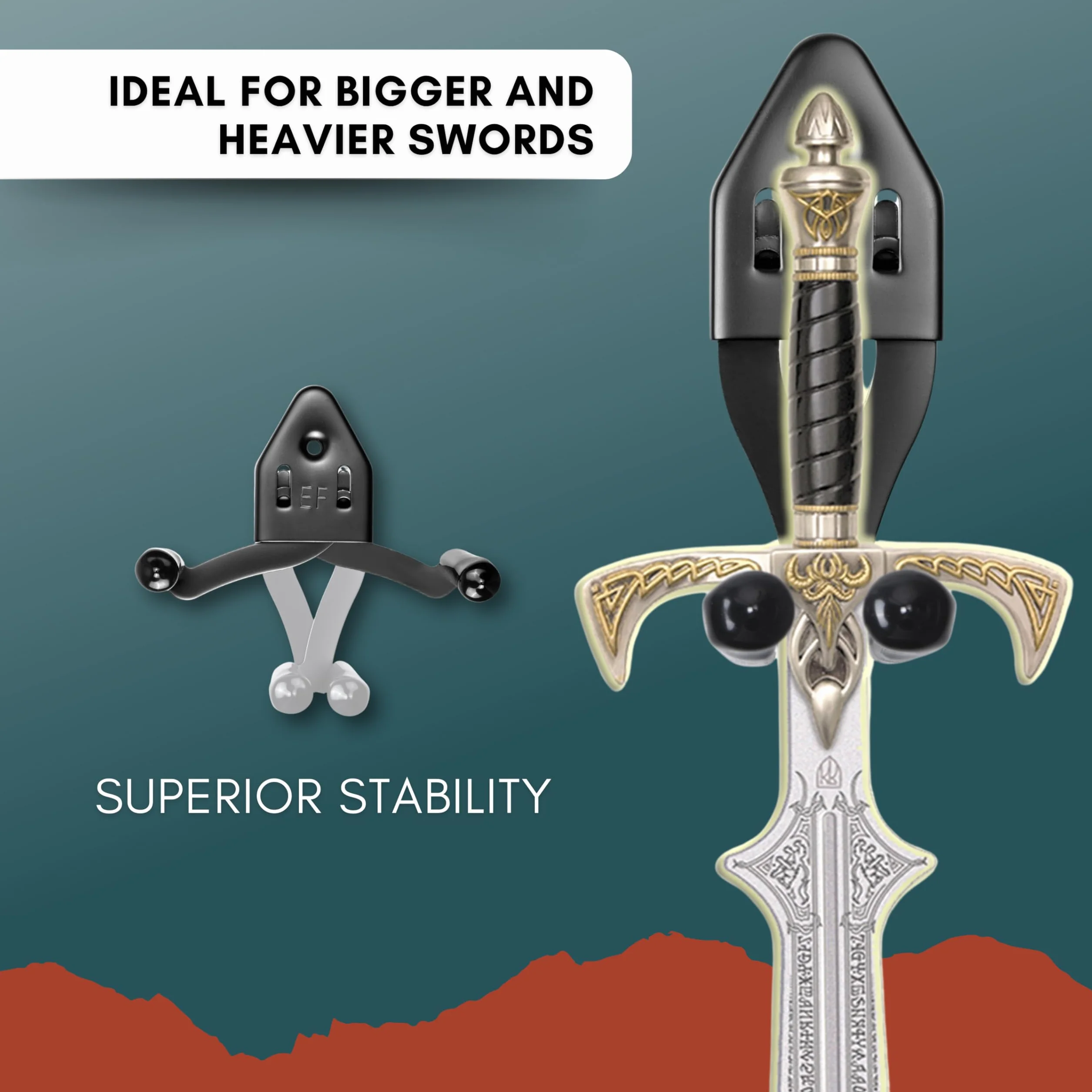 Eco-Fused Vertical Sword Holder Silver