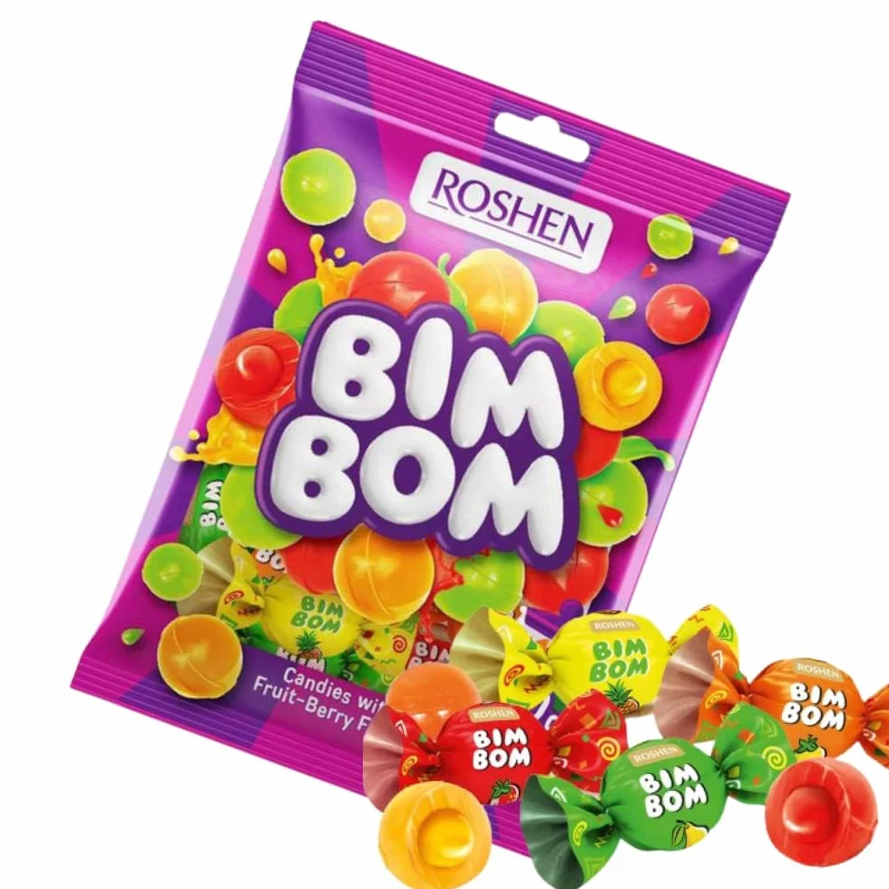 200 G BOMBONES DROPS RELLENO BIM BOM TUTTI FRUTTI ROSHEN - CAJA DE 11 UNIDADES