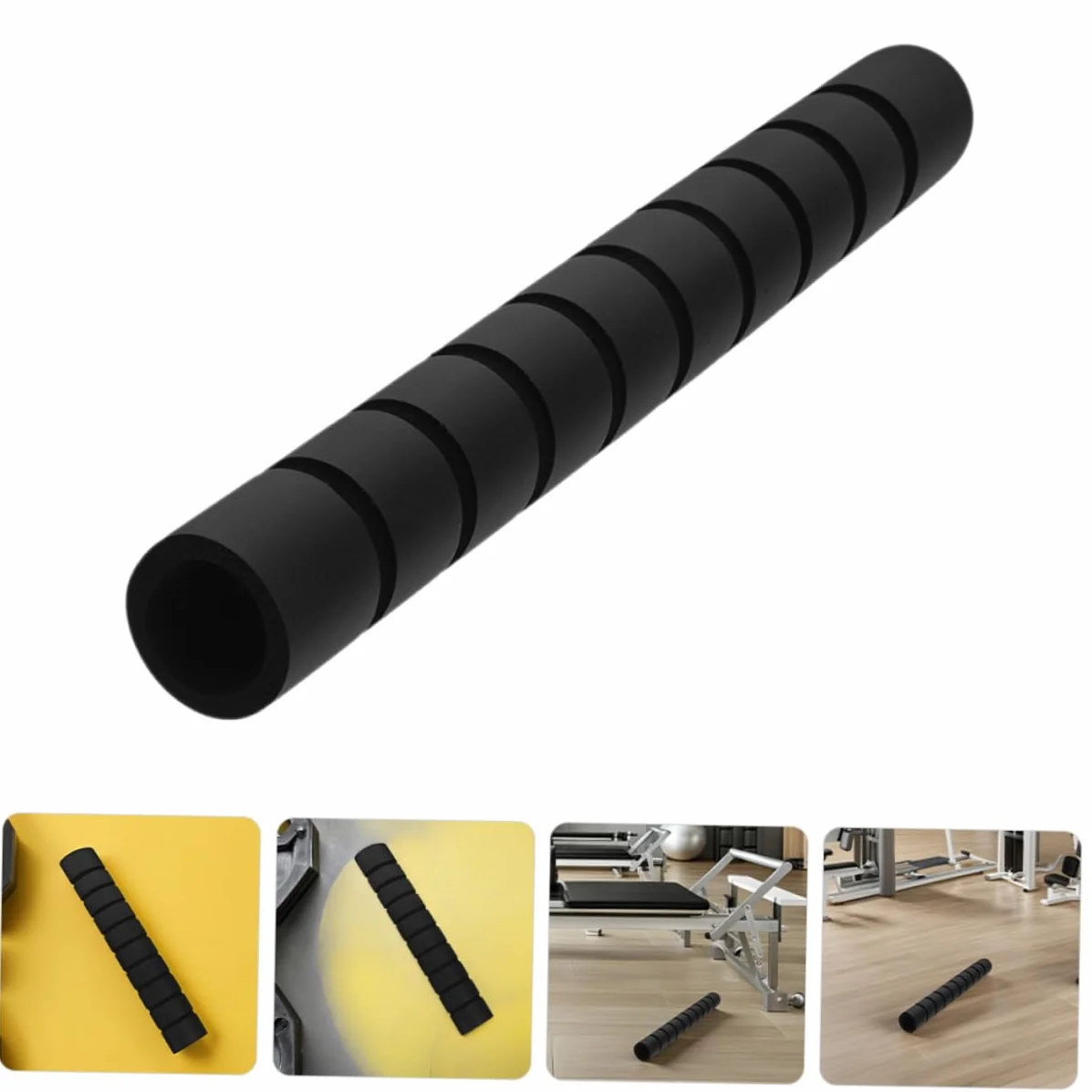 Almohadillas de Agarre Antideslizantes para Barra de Dominadas 210mm Negro 2 Piezas