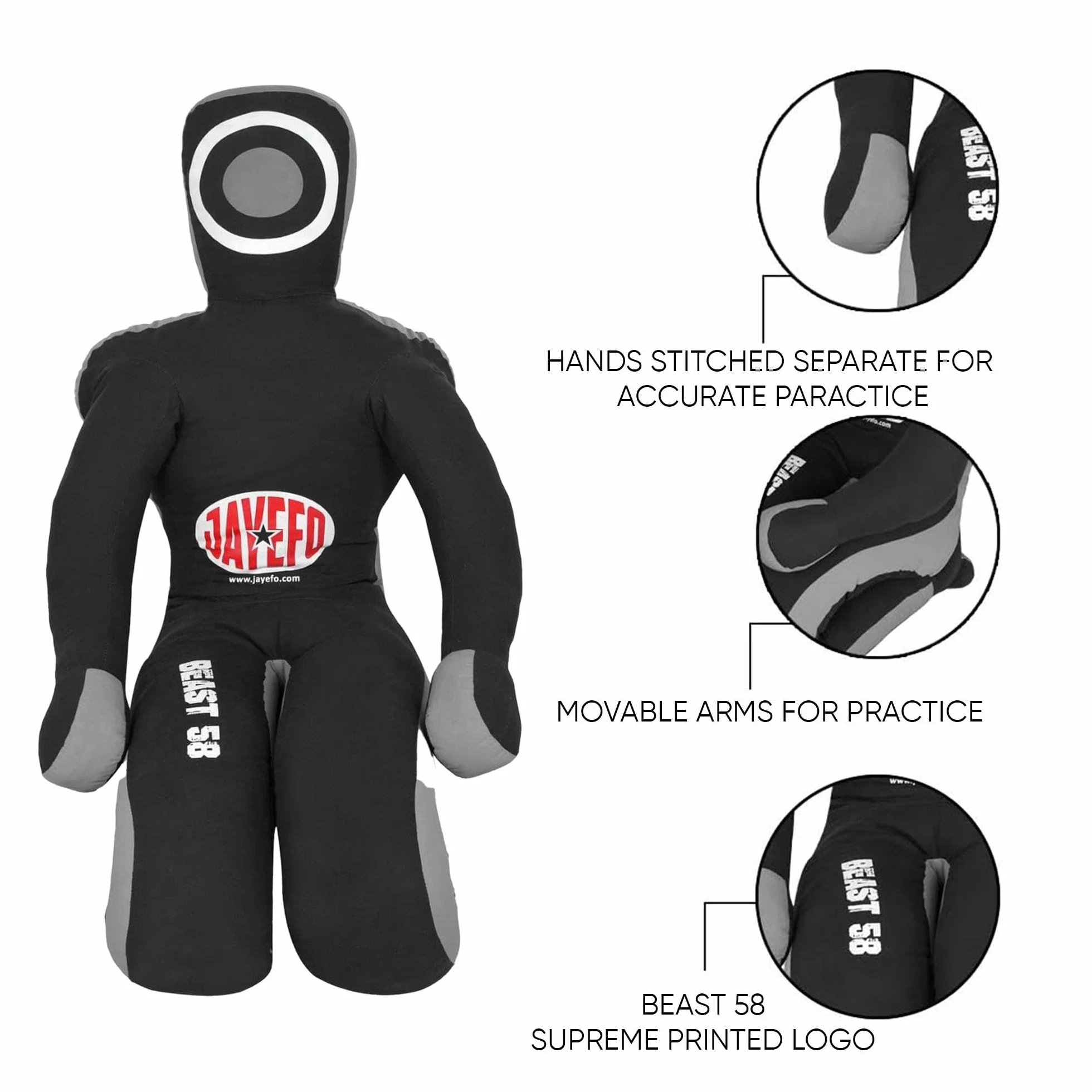 JAYEFO Beast 58 BJJ Jiu-Jitsu Maniquí de Lucha Libre Brasileño para Entrenamiento de MMA y Boxeo