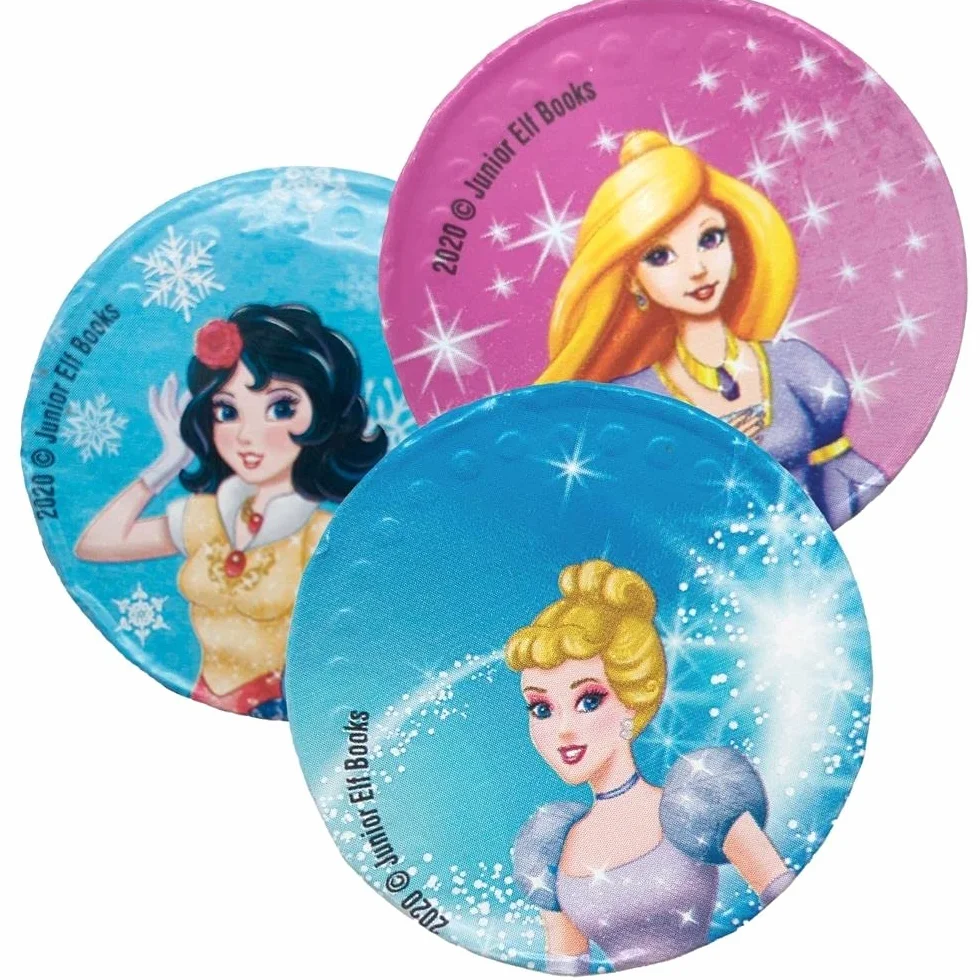 Monedas De Chocolate Con Leche Princesas 1 Kg 190 Piezas 40 Mm
