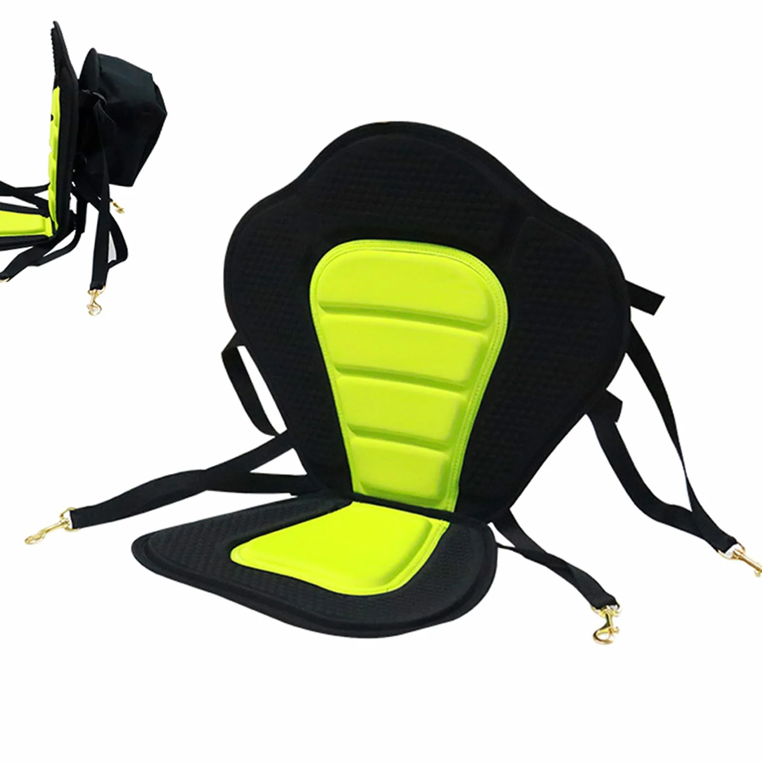 Asiento para Kayak Canoa con Respaldo Ajustable y Correas, Acolchado para Pesca Piragüismo