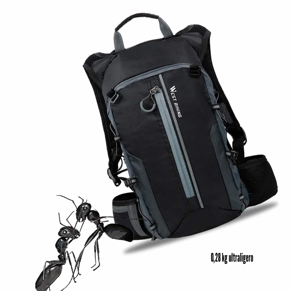 Mochila impermeable 10 L ultraligera para ciclismo escalada montañismo verde