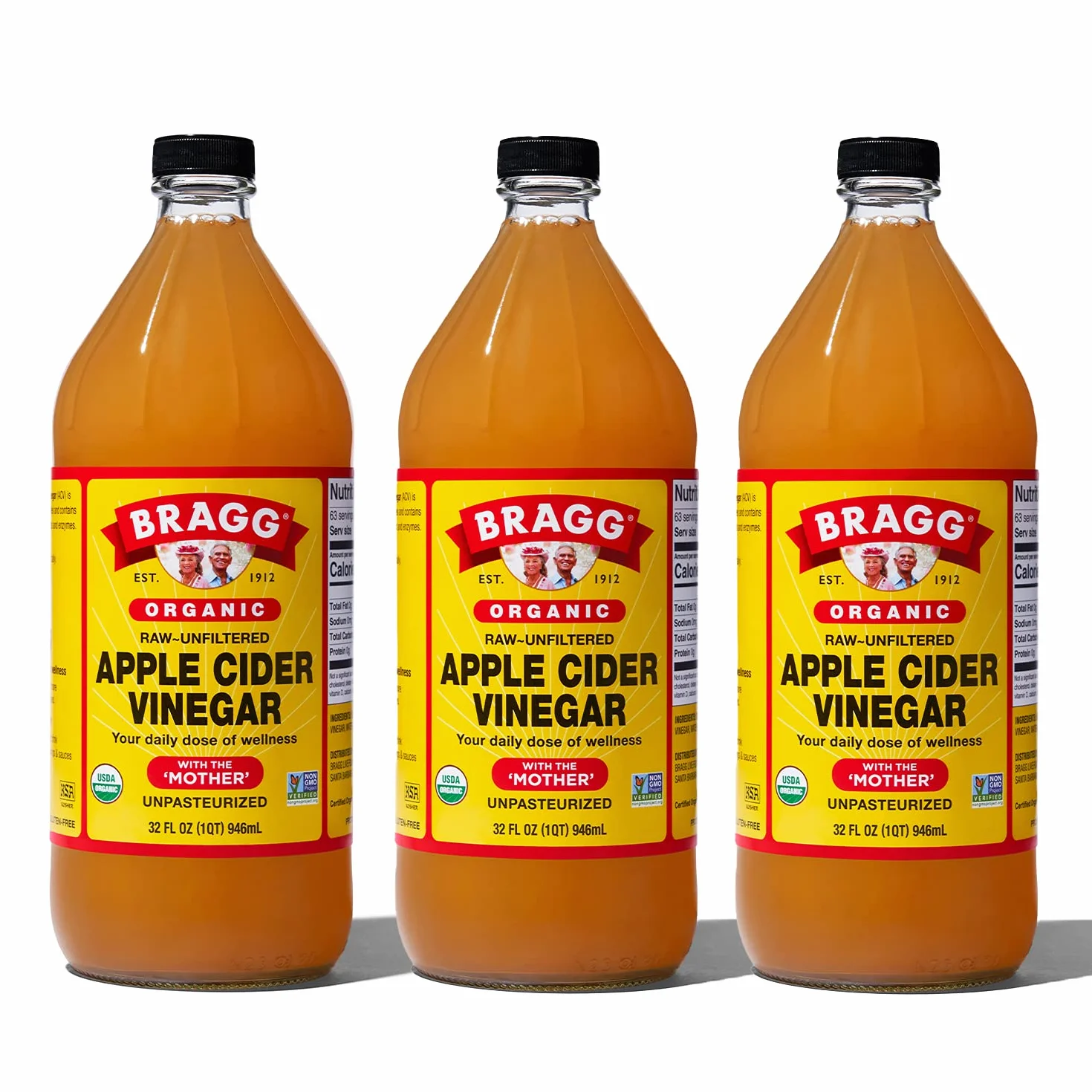 Bragg – orgánico Apple sidra vinagre Gallon, pack de 3