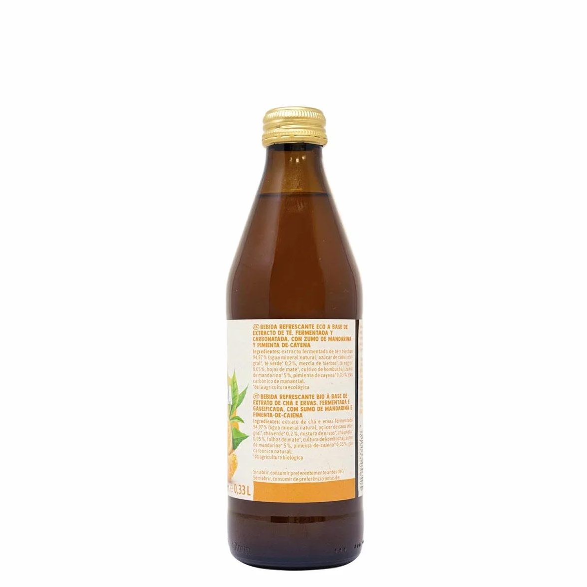 KOMBUCHA MANDARINA Y CAYENA 330ml. BIO